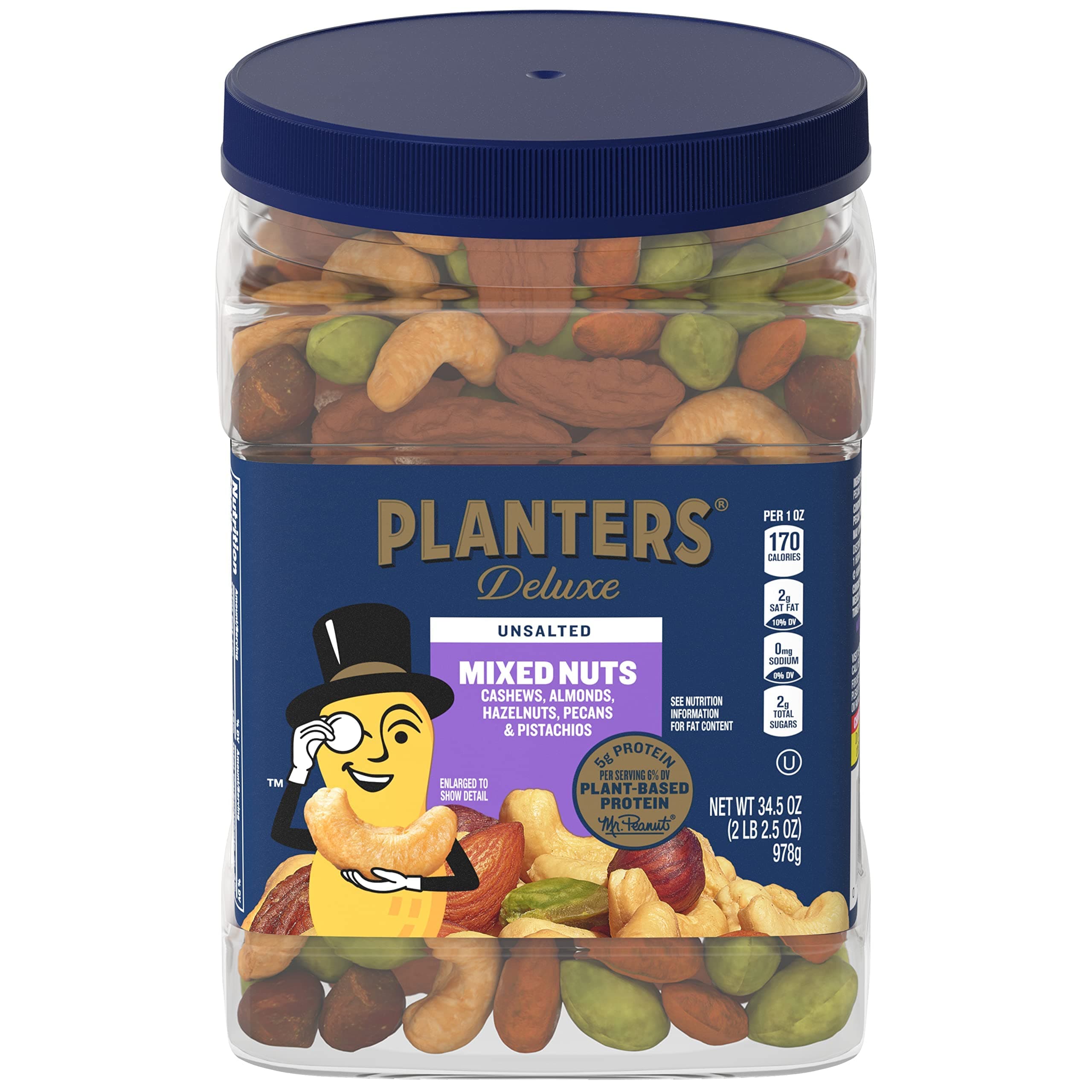Planters Unsalted Premium Blend Nuts, 34.5 Ounce