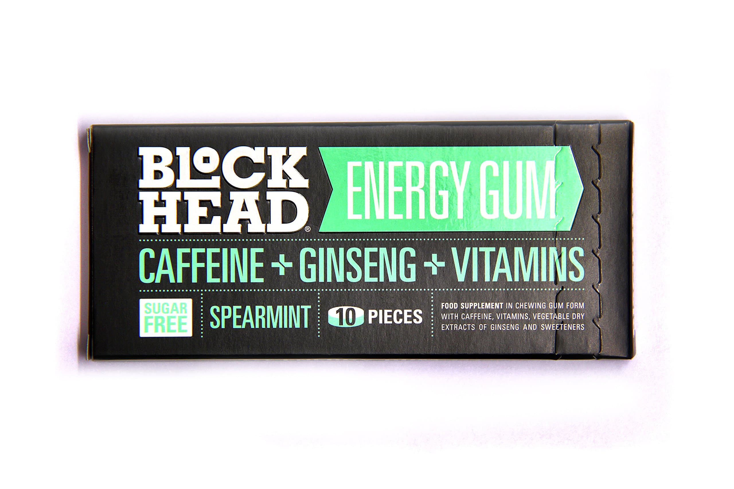 BLOCKHEAD SPEARMINT ENERGY GUM
