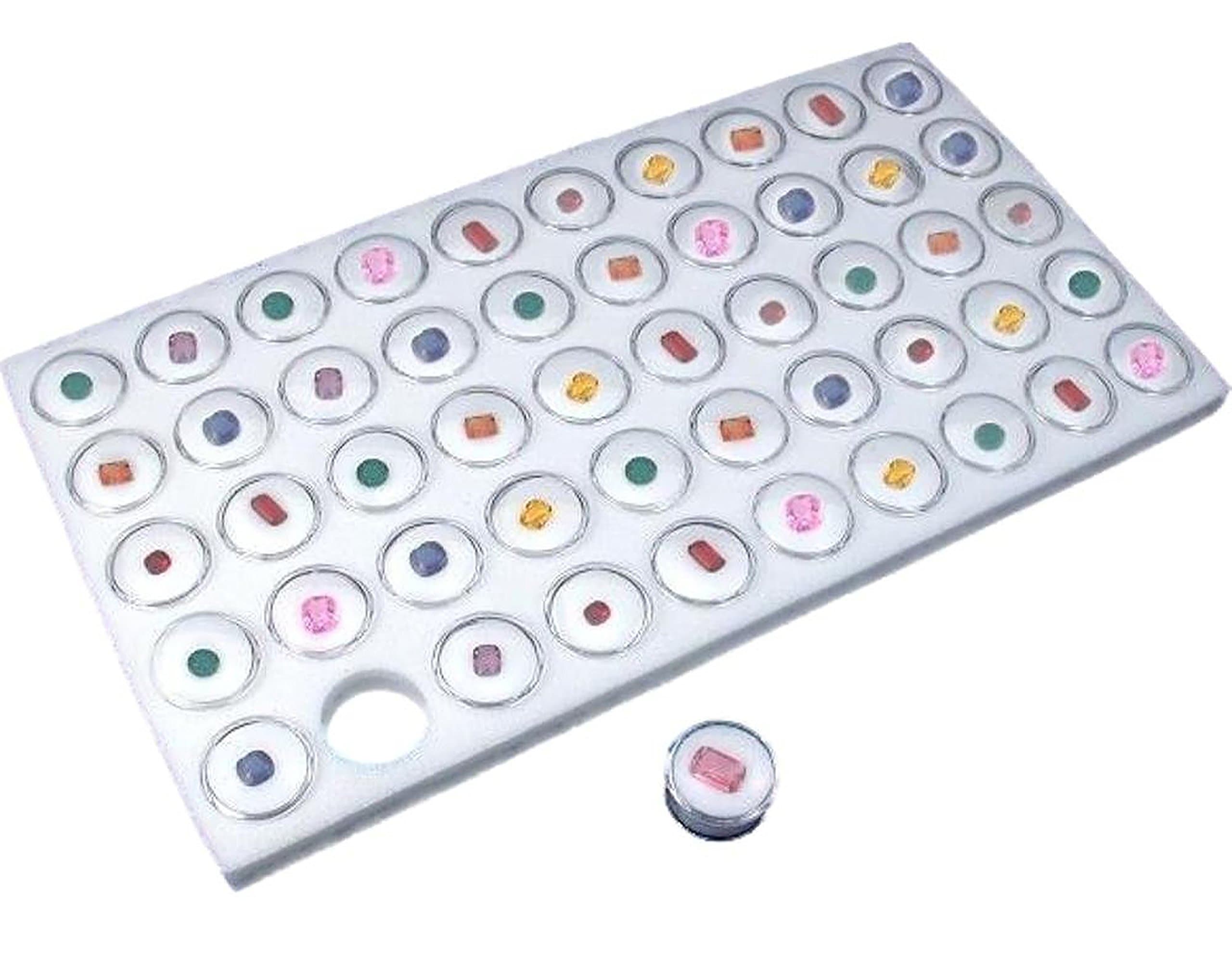 50 Gem Jar White Foam Display Insert