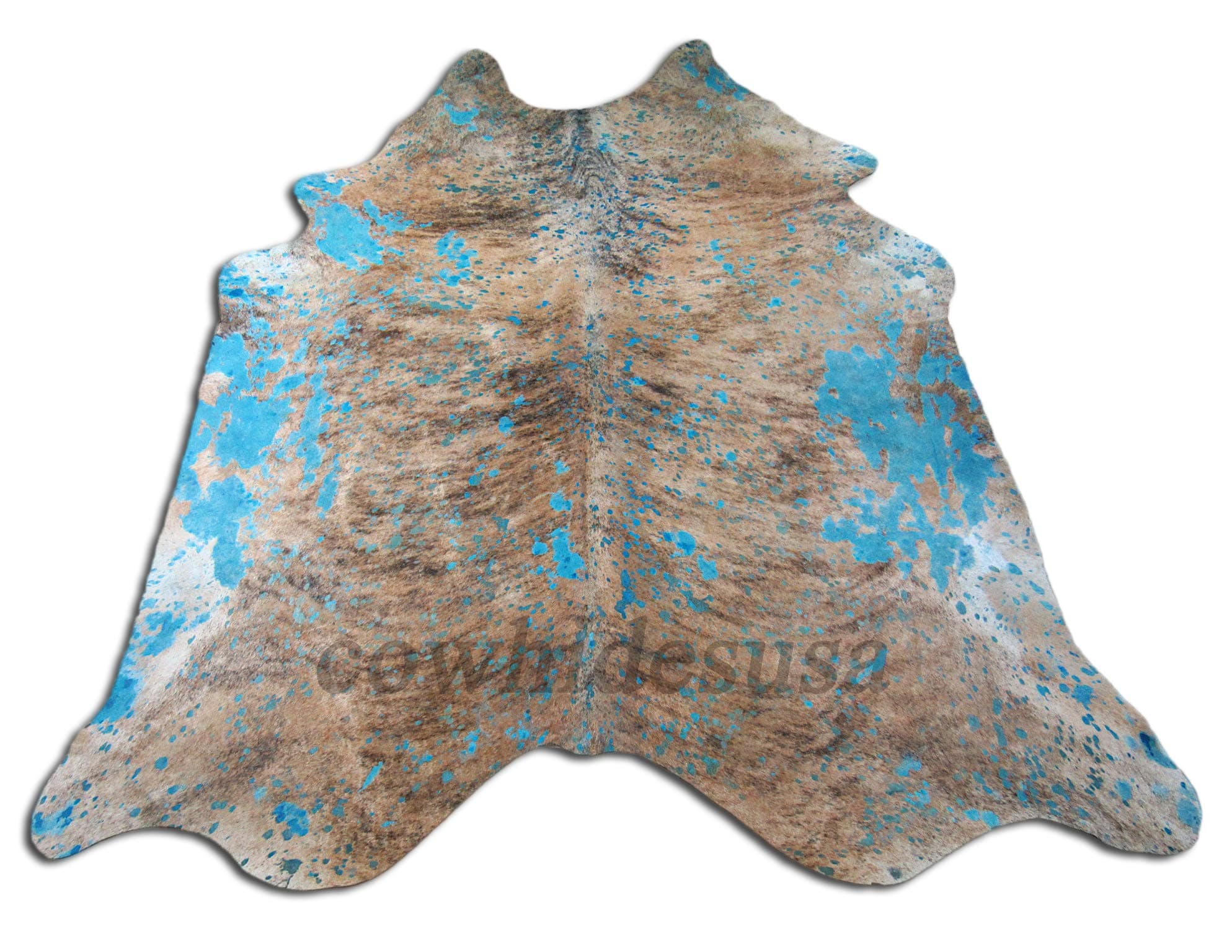 Light Brindle and Grey Cowhide Rug C-483 Medium Size