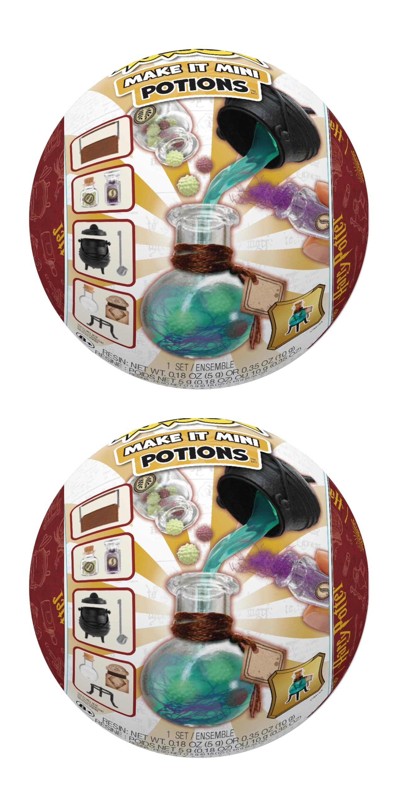 Make It Mini Potions Harry Potter (2 Pack) Mini Collectibles, Blind Packaging, DIY, Resin Play, Replica Potions, NOT Edible, Collectors, 8+