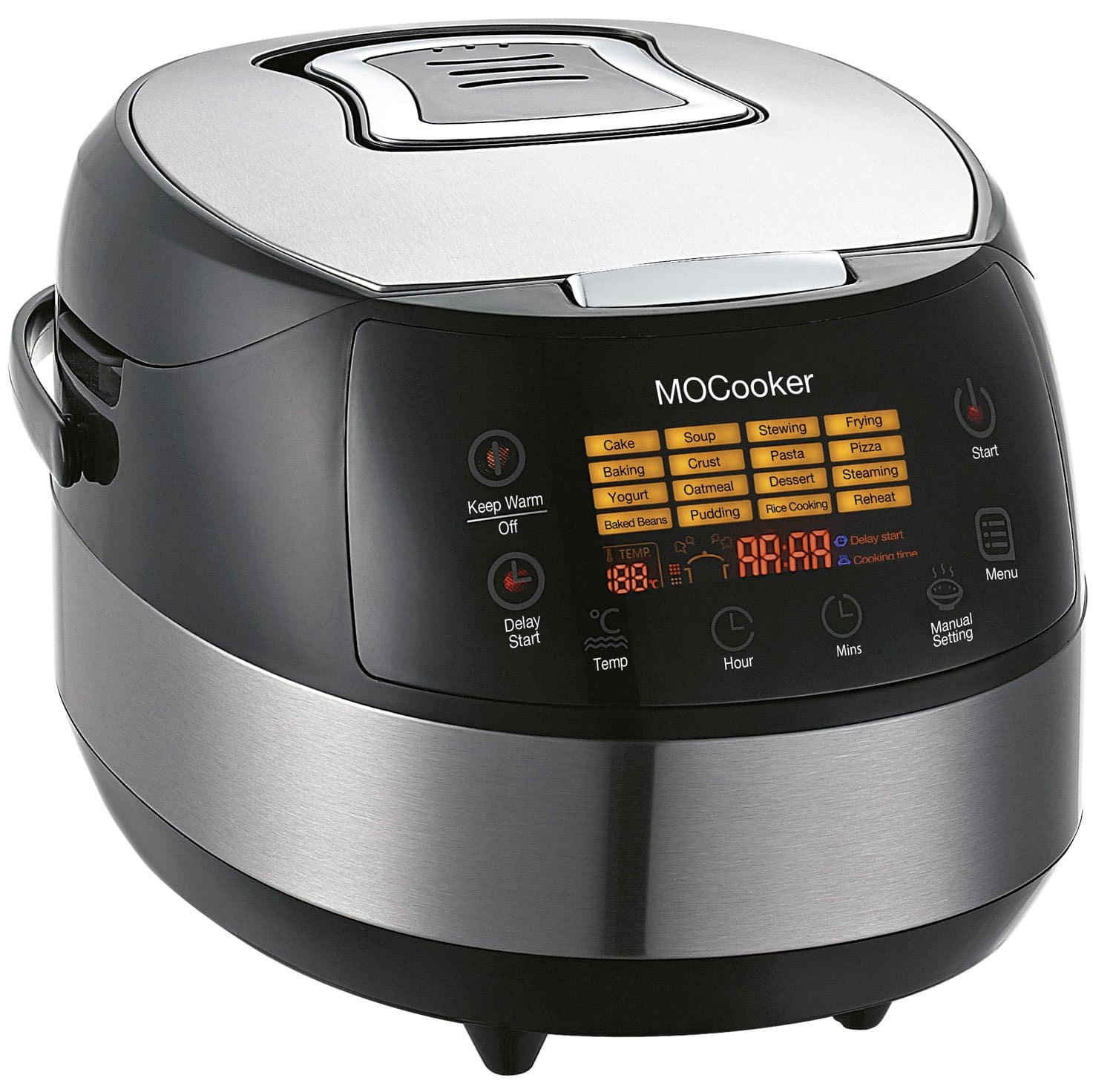 Slow Cooker 6 Quart Size w/ Heating & 16 - 1 Preset Functions - Advanced 3D Dynamic Heating - Quick Reheat - 24 Hour Delay Timer - Auto Keep Warm - Accessories Incl Slow Cooker Recipes