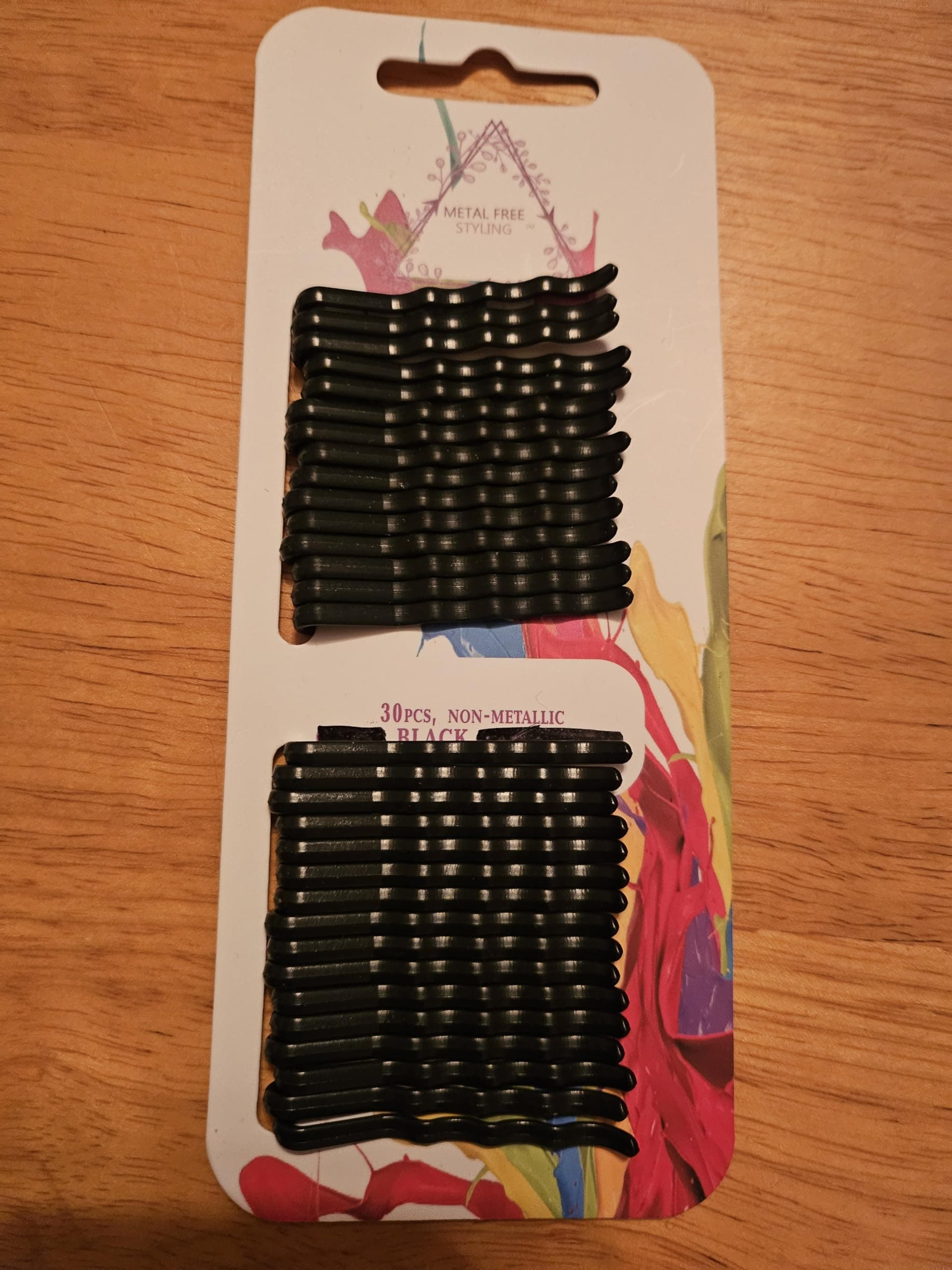 Metal Free Bobby Pins (BLACK)