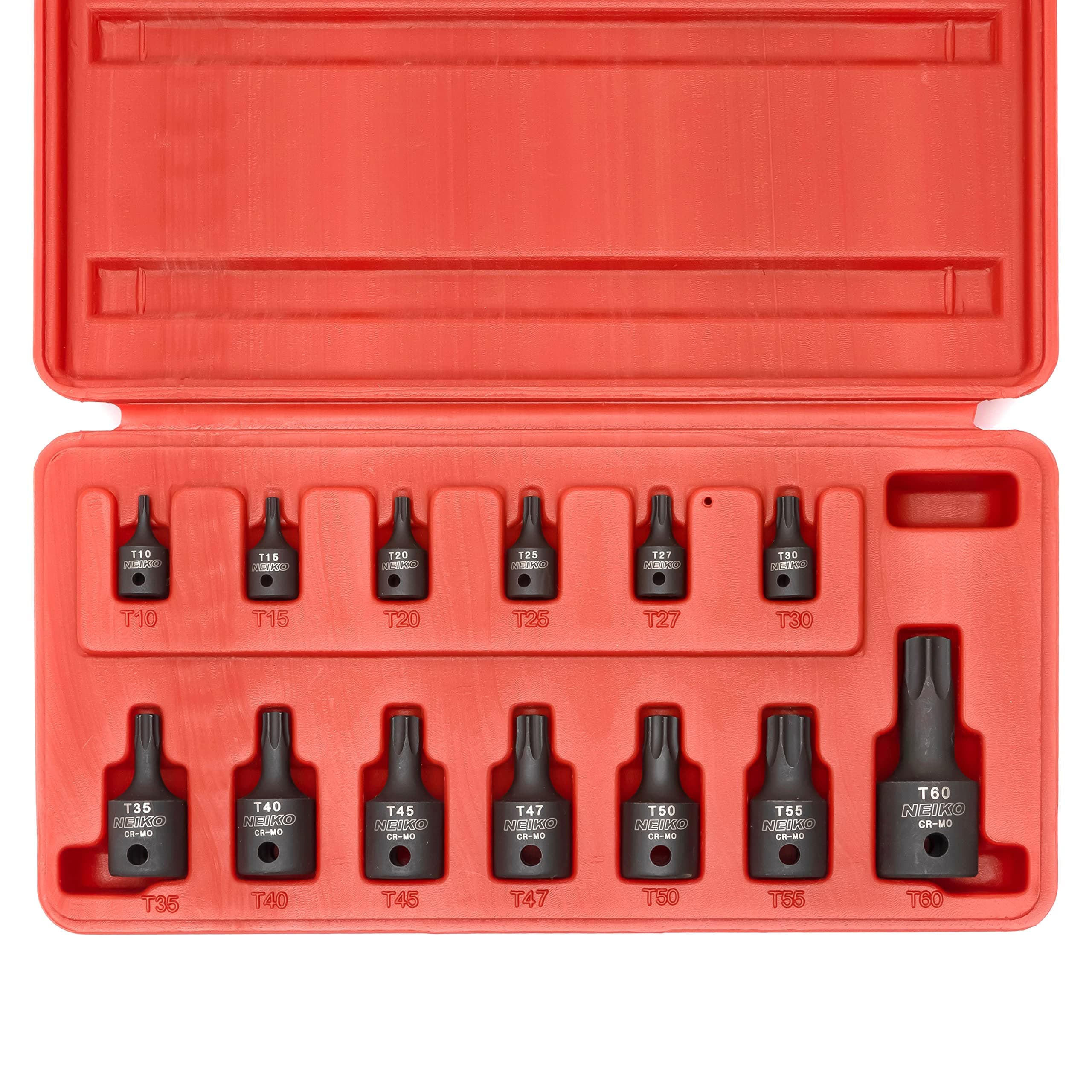 10282B 13 Piece Security Torx Socket Bit Set, 6 Point Heavy Duty Tamperproof Impact Grade Star Bit Set Torx, Safety Torx Bit Set, Tamper Proof Torx Bit Set, Torx Tool Set, Torx Socket Set