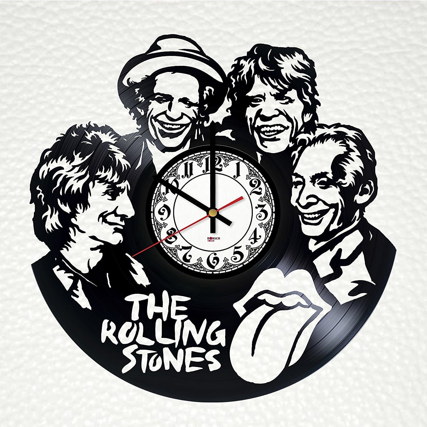 Wall Clock from Real Vinyl Rolling Stones, Rolling Stones Original Wall Poster, Rolling Stones Decal, Best Gift for Fans