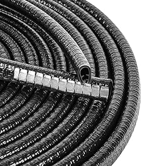 MYFAMIREA 33Ft(10M) Long Car Door Edge Guards, U Shape Edge Trim Rubber Seal Protector Car Door Protection Anti-Collision Rubber Clips Easy to Cut No Need Adhesive Fit for Most Vehicles| Black