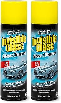 Invisible Glass 91164-2PK Premium Aerosol Glass Cleaner Spray for Car Windshields and Windows, Automotive and Home Window Cleaner, Streak-Free, Ammonia-Free, Tint-Safe – 19 oz (Pack of 2)