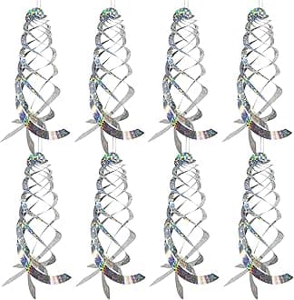 8 PCS Bird Repellent Spiral Reflectors