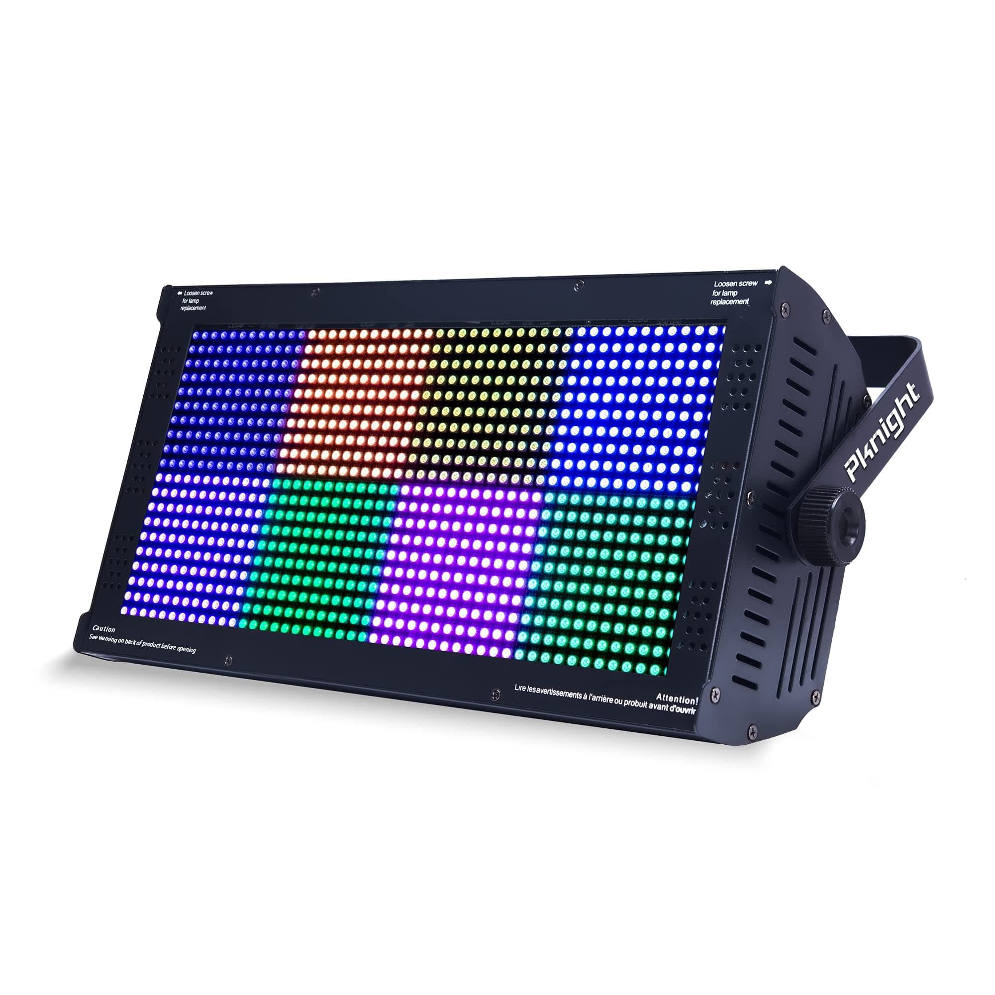 Pknight Stage Multifunctional LED Strobe/Flood/Blinder Light with 960 SMD RGB LEDs,8 Zones Flash Panel Light for DJ Nightclub Wedding Party Liveshow Club KTV Disco and Events