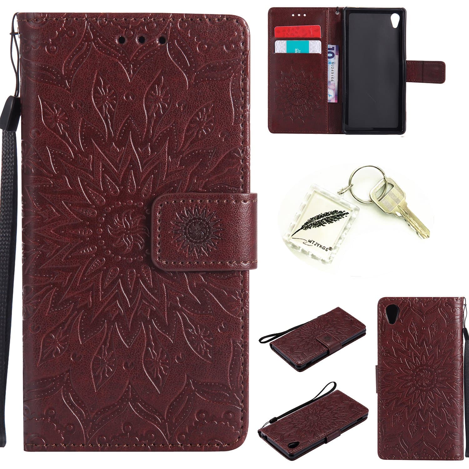 Slim Bumper Case PU Case for Sony Xperia M (5 Inch) Silicone Soft Case Protective Flexible Soft Lightweight Light Anti-shock Cover Case Cover Cap – Photo Frame Keychain # TQB 6