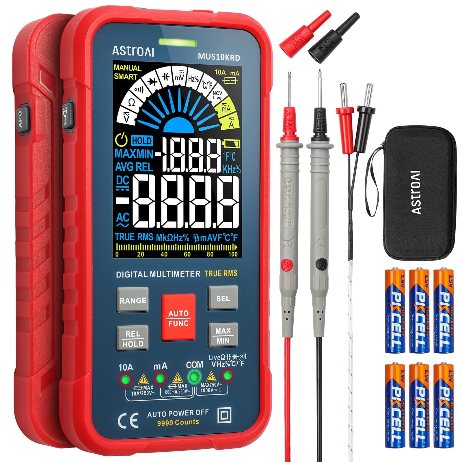 AstroAI 10000 Counts TRMS Smart Color LCD Scree Multimeter