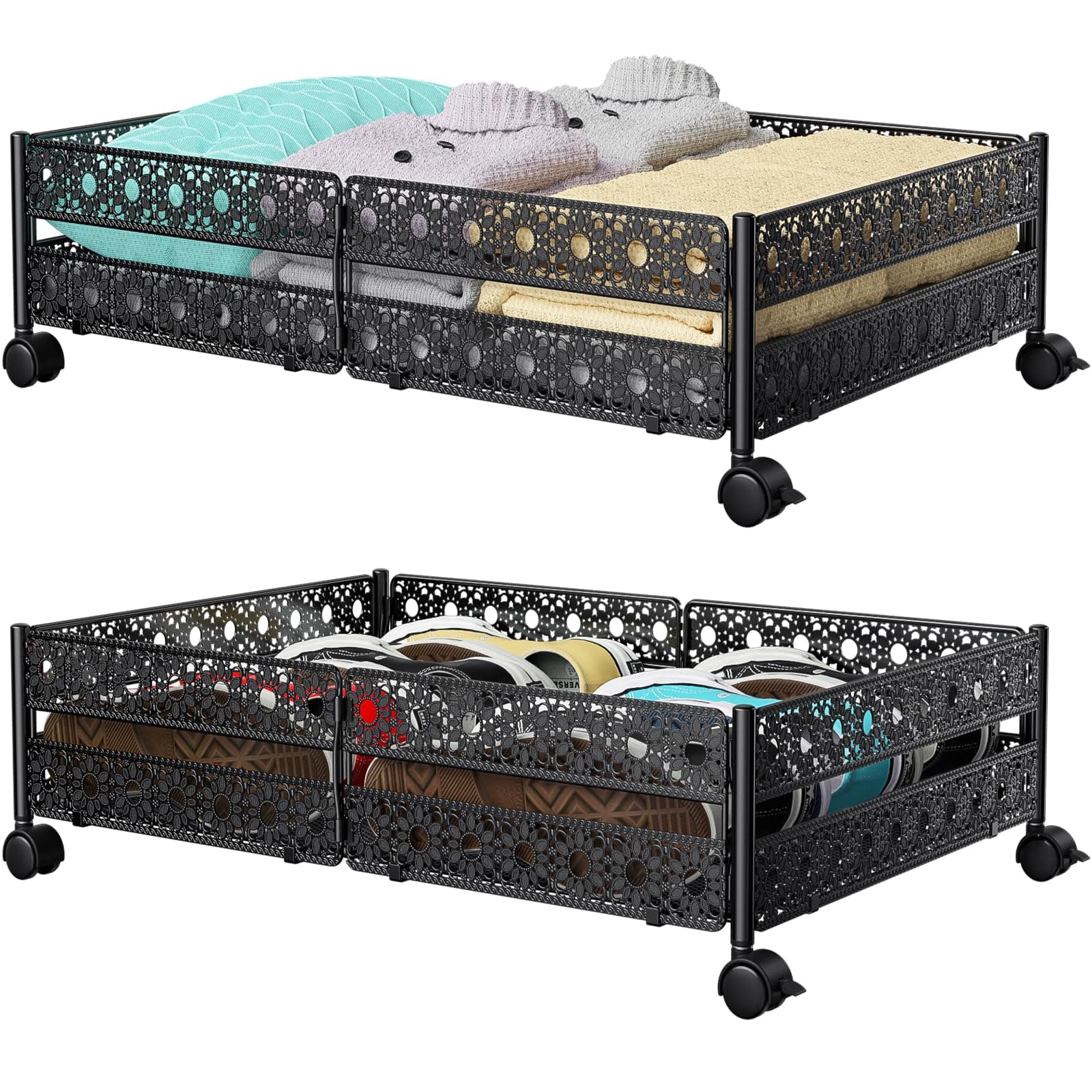 Under Bed Storage, Under the Bed Storage Containers with Wheels, Under Bed Sh...