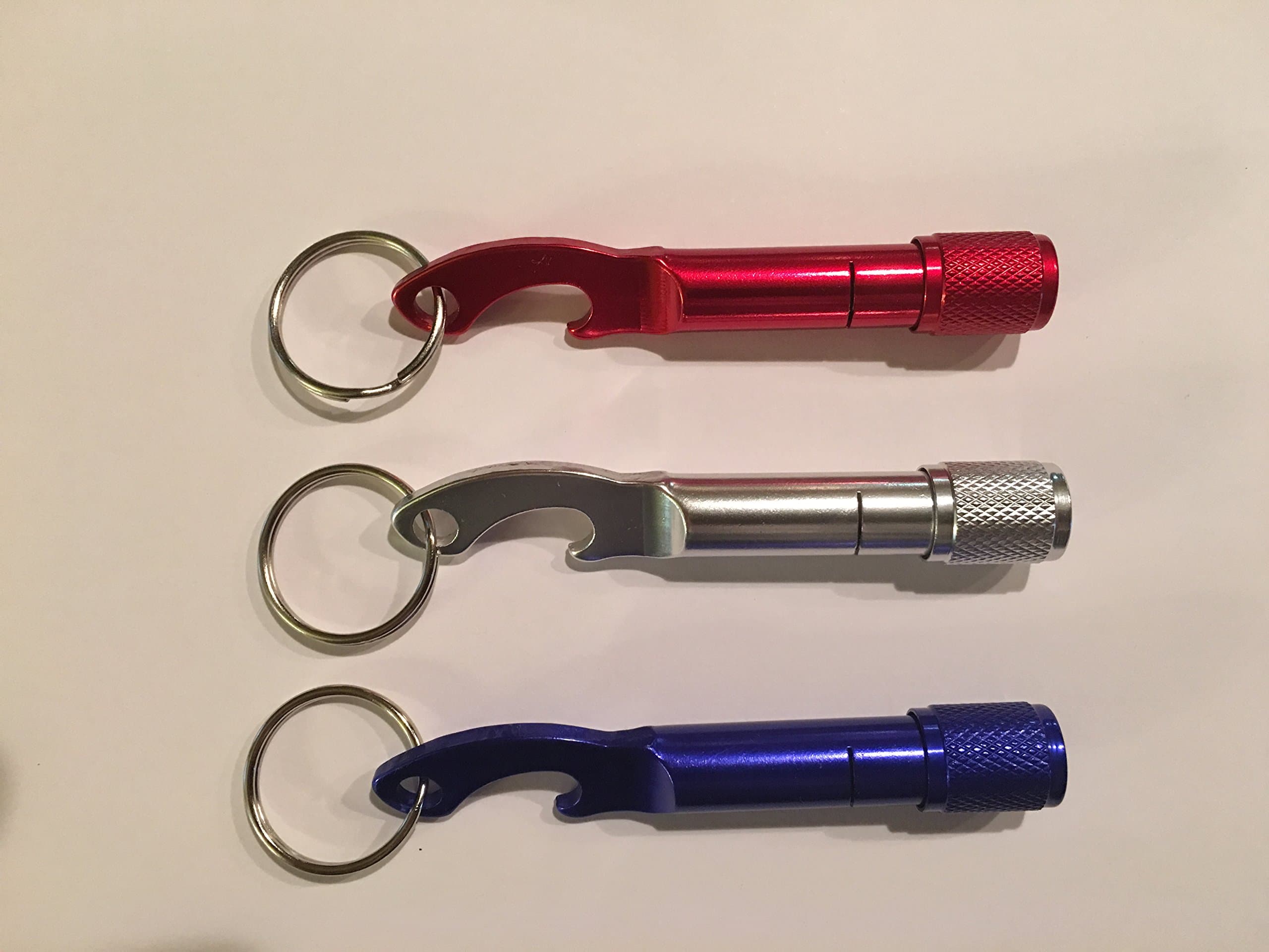KEY CHAIN LED FLASHLIGHT & BOTTLE OPENER (Blue)