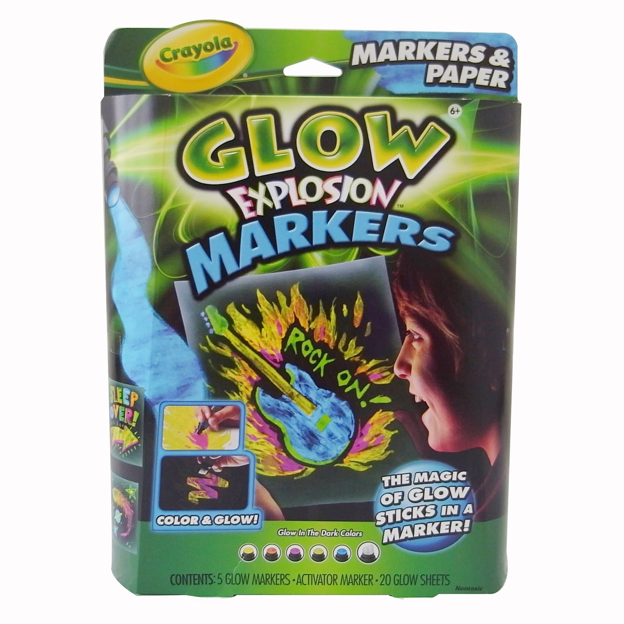 CRAYOLA Glow Explosion Markers and Paper