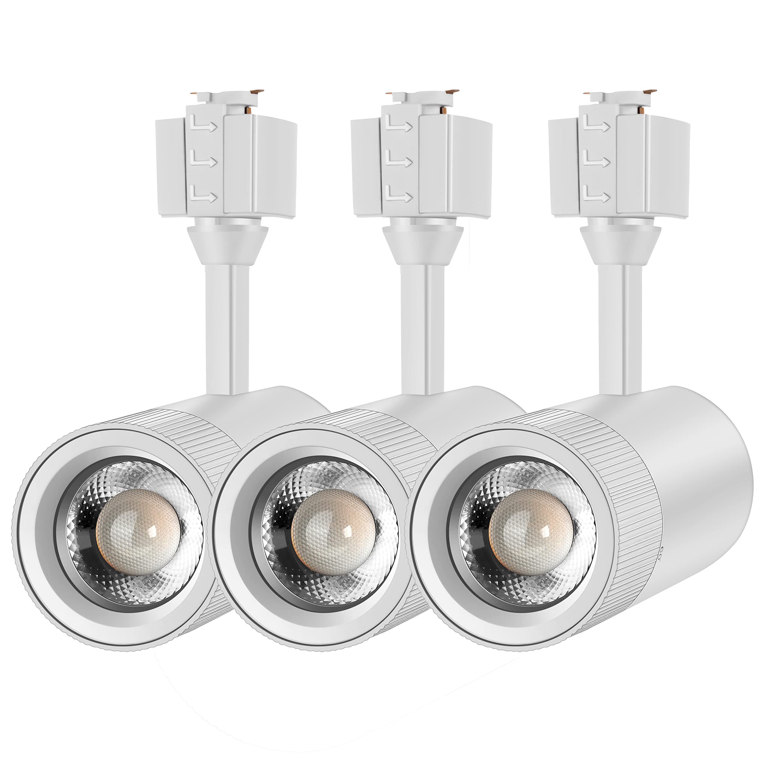 FLSNT 3 Pack 1200LM 100W Equivalent Dimmable LED Track Lighting Heads for Juno Track, Adjustable 15°/24°/38°/60° LED Spotlight, 15W, CRI90+, 3000K Soft White, White