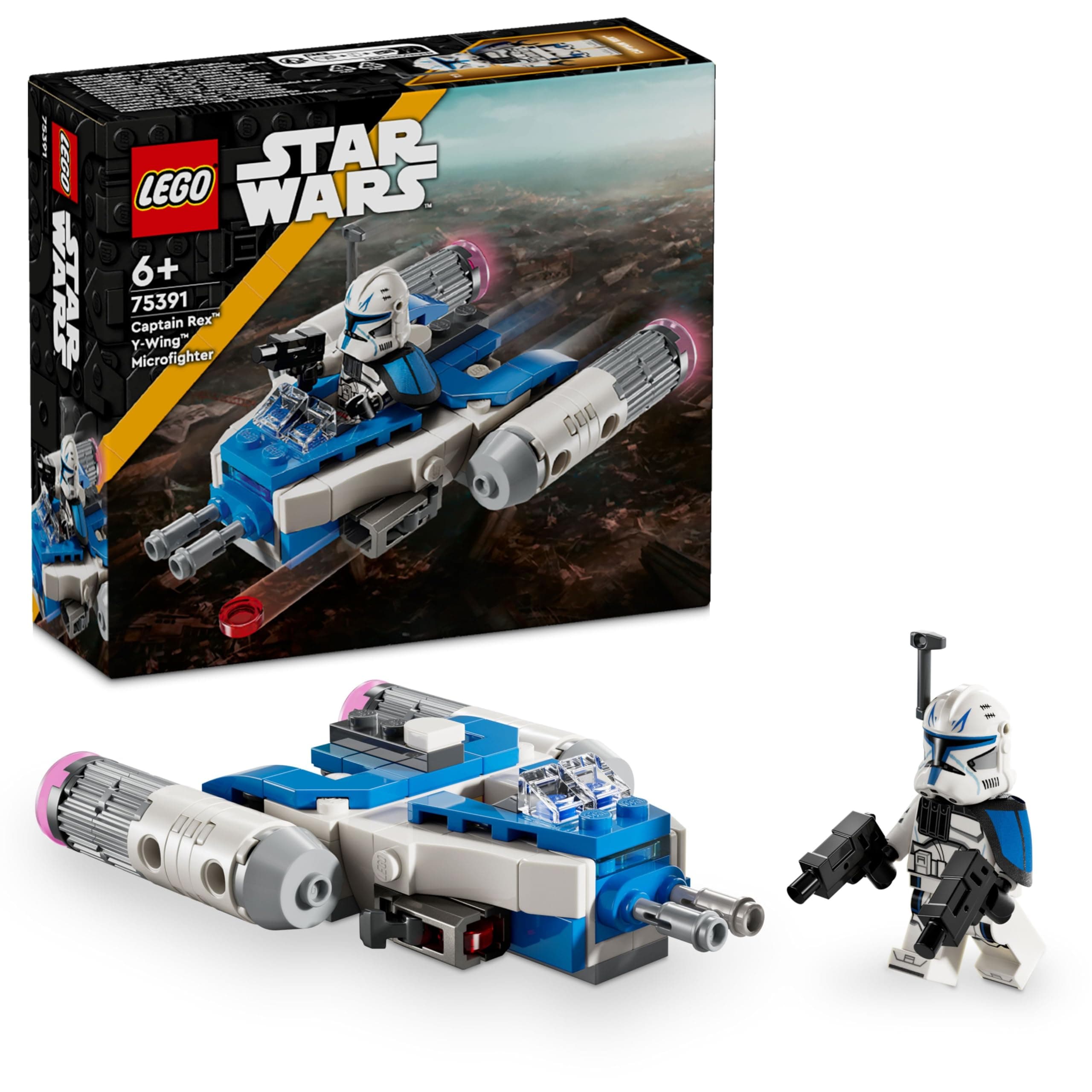 Star Wars Captain Rex Y-Wing Microfighter Set 75391 Building Blocks Toys for 6+ Gift for Boys and Girls