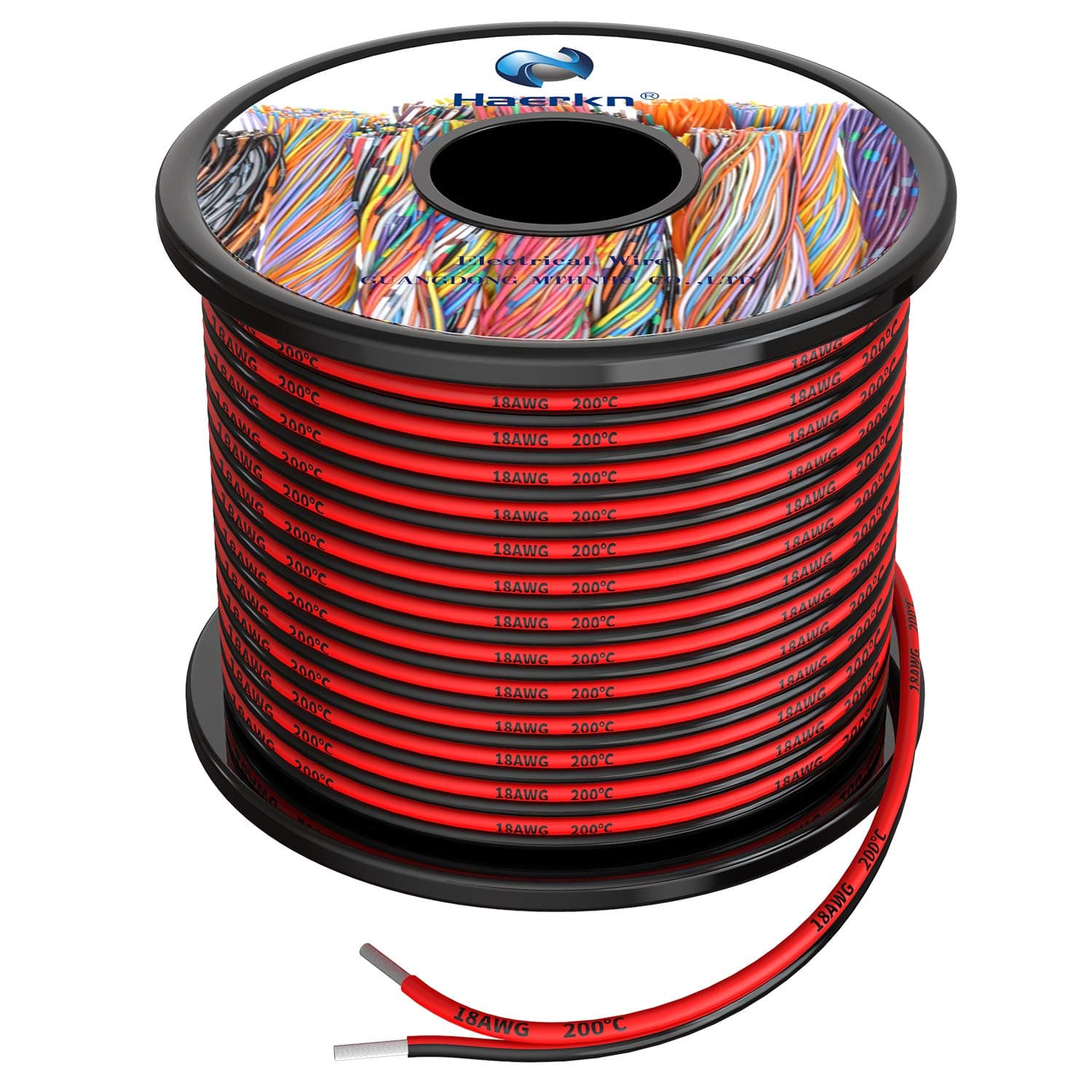 18 awg Silicone Electrical Wire 2 Conductor Parallel Wire line 60ft [Black 30ft Red 30ft] 18 Gauge Soft and Flexible Hook Up oxygen free Strands Tinned copper wire