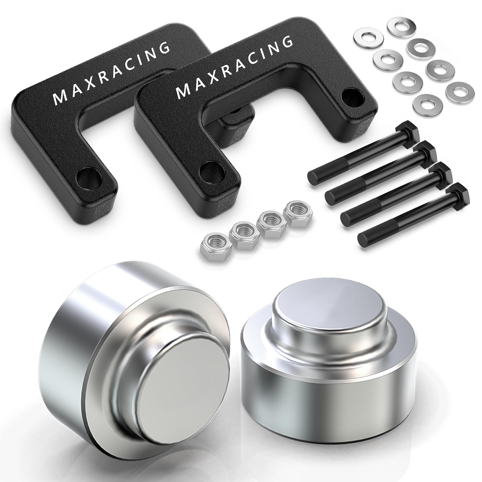 Maxracing 2.5" Front + 1.5" Rear Leveling Lift Kit Compatible with 2007-2020 Chevy Suburban 1500/2007-2013 Chevy Avalanche 1500/2007-2020 Chevy Tahoe / 2007-2020 GMC Yukon 1500 4WD/2WD
