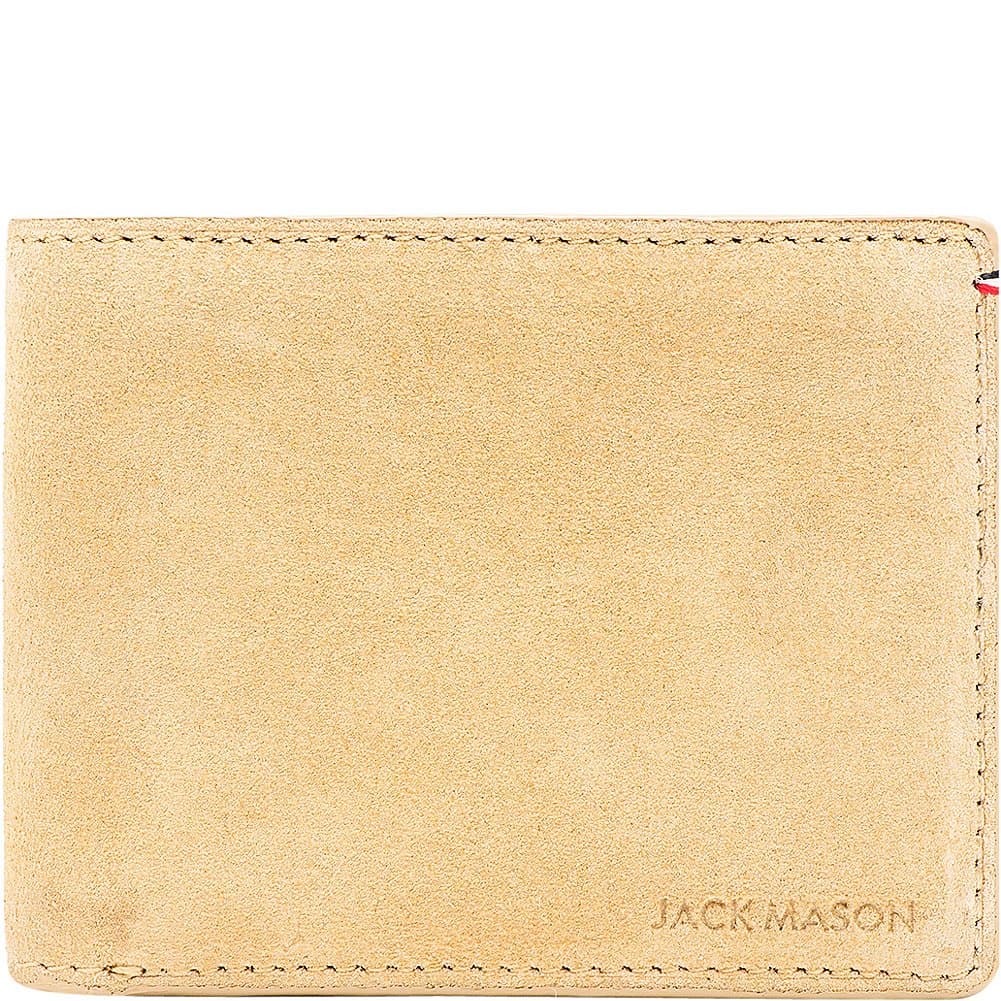 Jack Mason Tan Suede Bifold Wallet | Tan