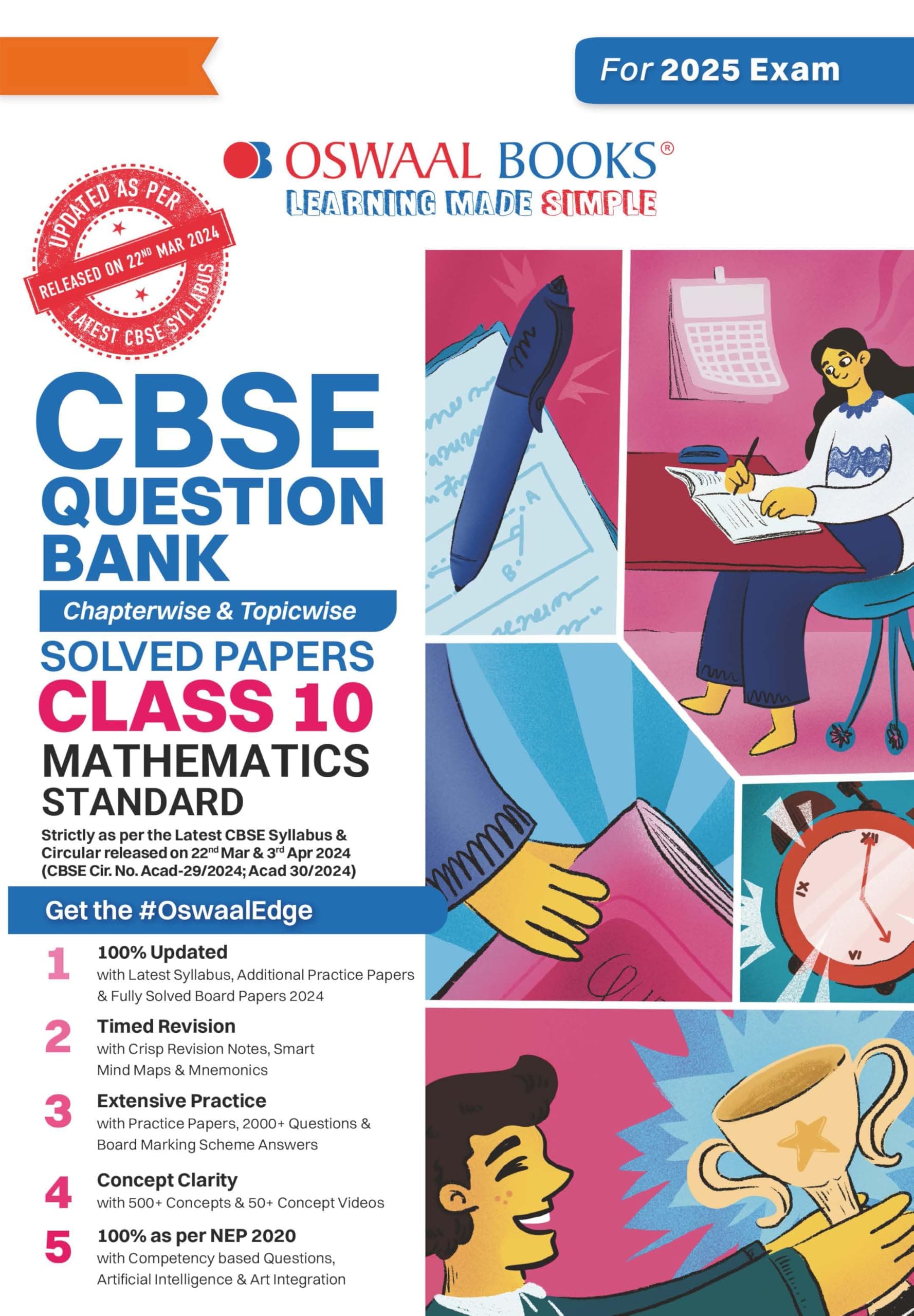 CBSE Question Bank Chapterwise and Topicwise SOLVED PAPERS_Class 10_Mathematics (Standard)_For Exam 2024-25 Paperback – 7 Oct. 2023
