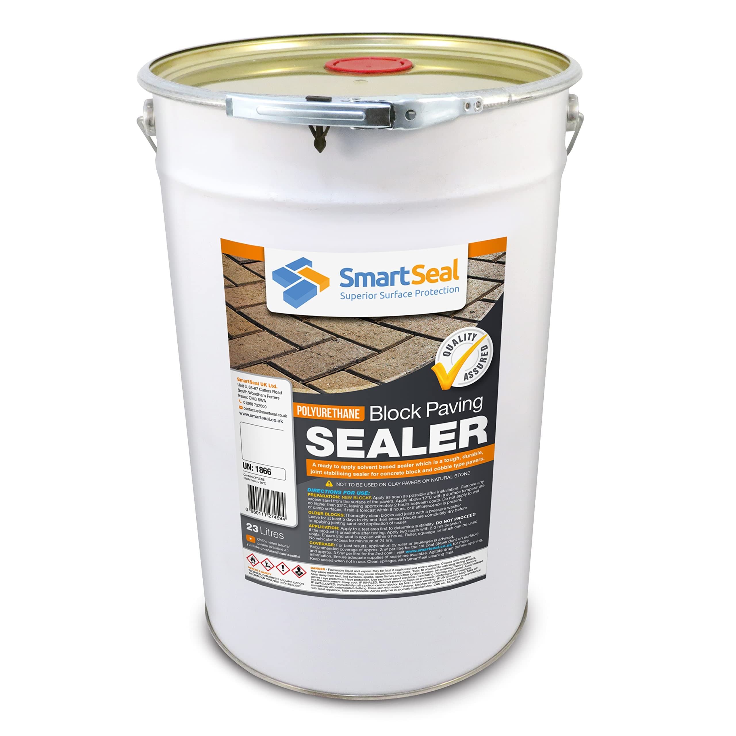 Polyurethane Block Paving Sealer - Ultra Durable - Solidifies Jointing Sand and Creates a Long Lasting Effective Seal on Concrete Block Paving (23 Litre)……