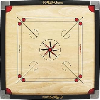 Carrom Board 32 INCH Full Size Cut Pocket with 1.5" Border (Economy) with STRICKER & Accessories