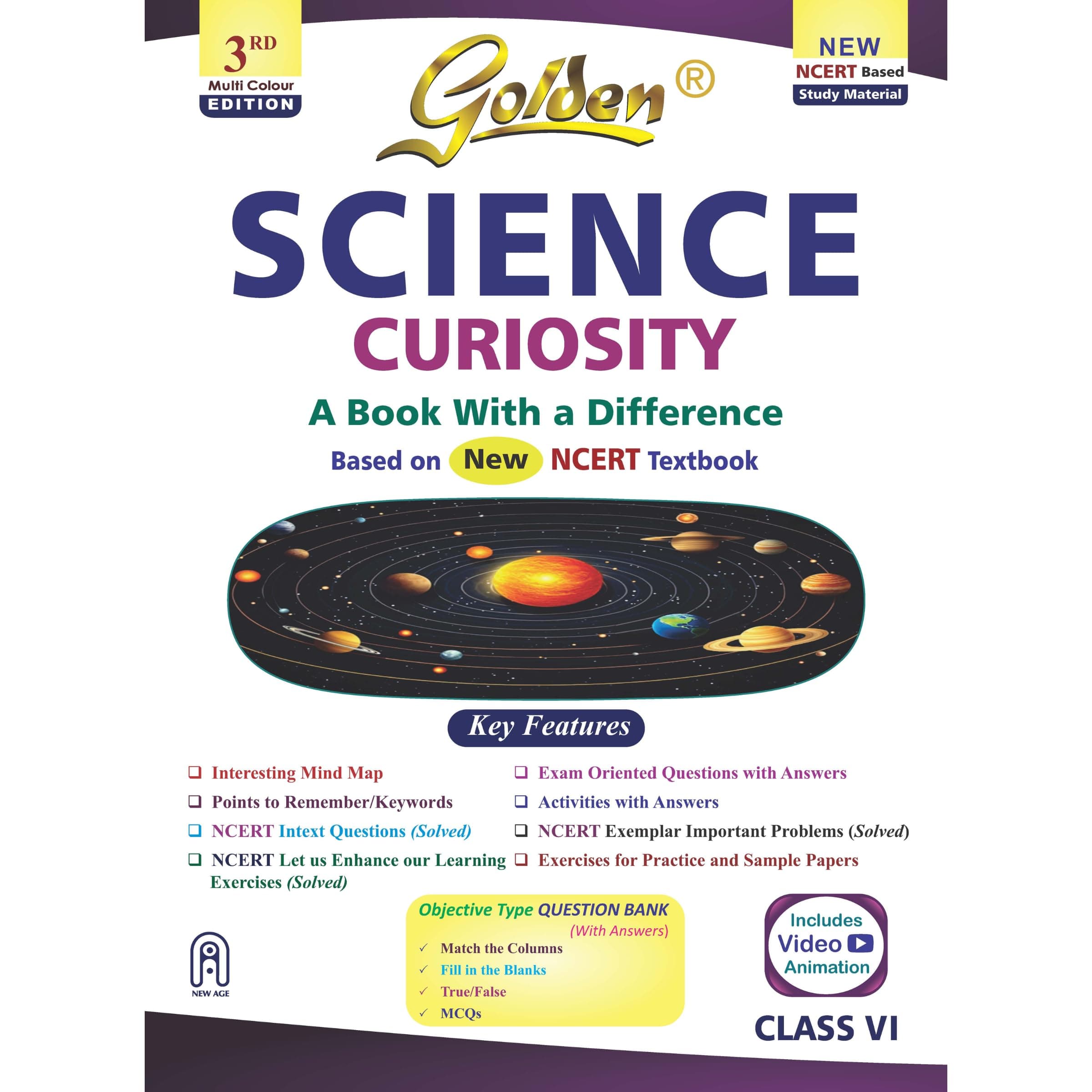 Golden Science Study Material Based on NEW NCERT Curiosity For Class 6 | For CBSE 2026 Exams | Summary | Solved NCERT Textual Questions | Sample Papers | Objective Type Question | Video Animation