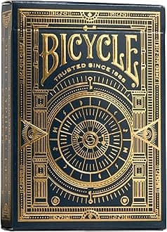 Bicycle Cypher Premium Black Playing Card Game, Gold Foil, Encrypted Messages in Playing Cards, 1 Deck