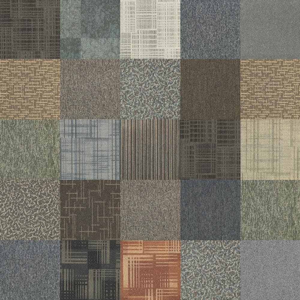 Assorted Carpet Tile 24"x24" 96sqft 24 Tiles