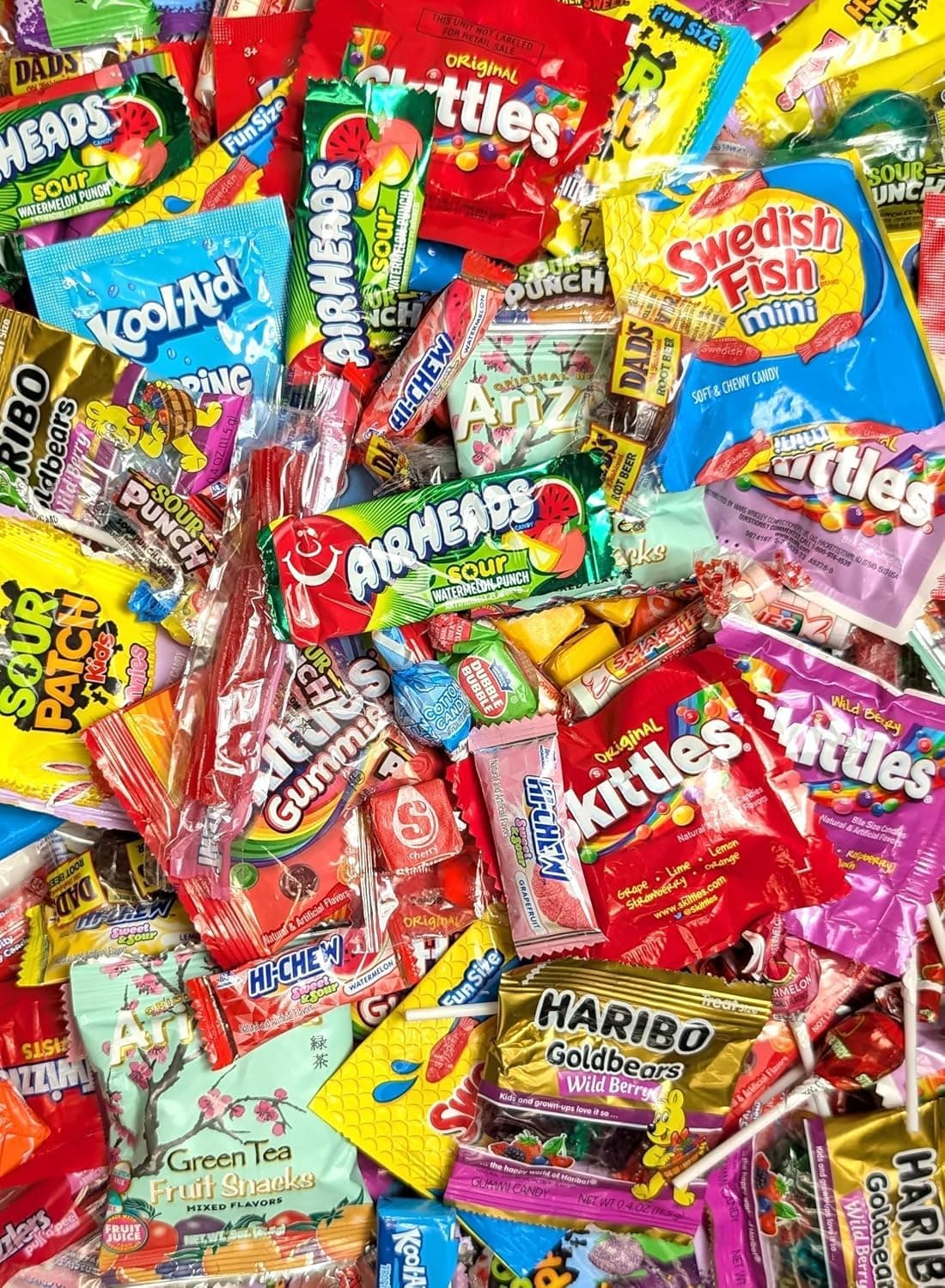 Ultimate Assorted Candy Party Mix - 12 LB Bag - Fun Size Skittles, Sour Patch, Nerds, Jolly Ranchers Lollipops, Fruit Chews, Smarties, & More - Valentine's Day - Mega Variety Bulk Candy Assortment - Individually Wrapped - by Queen Jax
