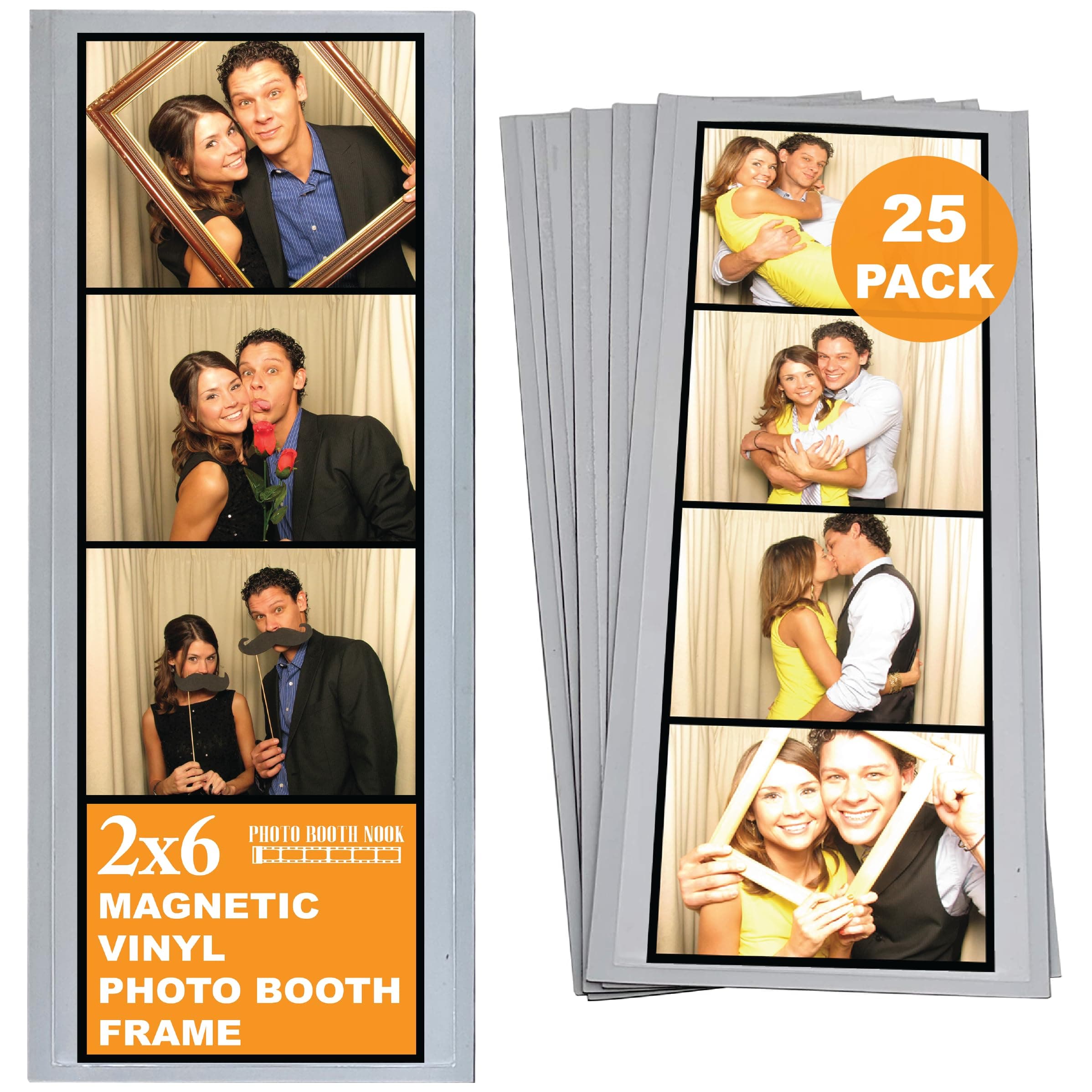 Magnetic Photo Booth Frames 6" 25 Pack