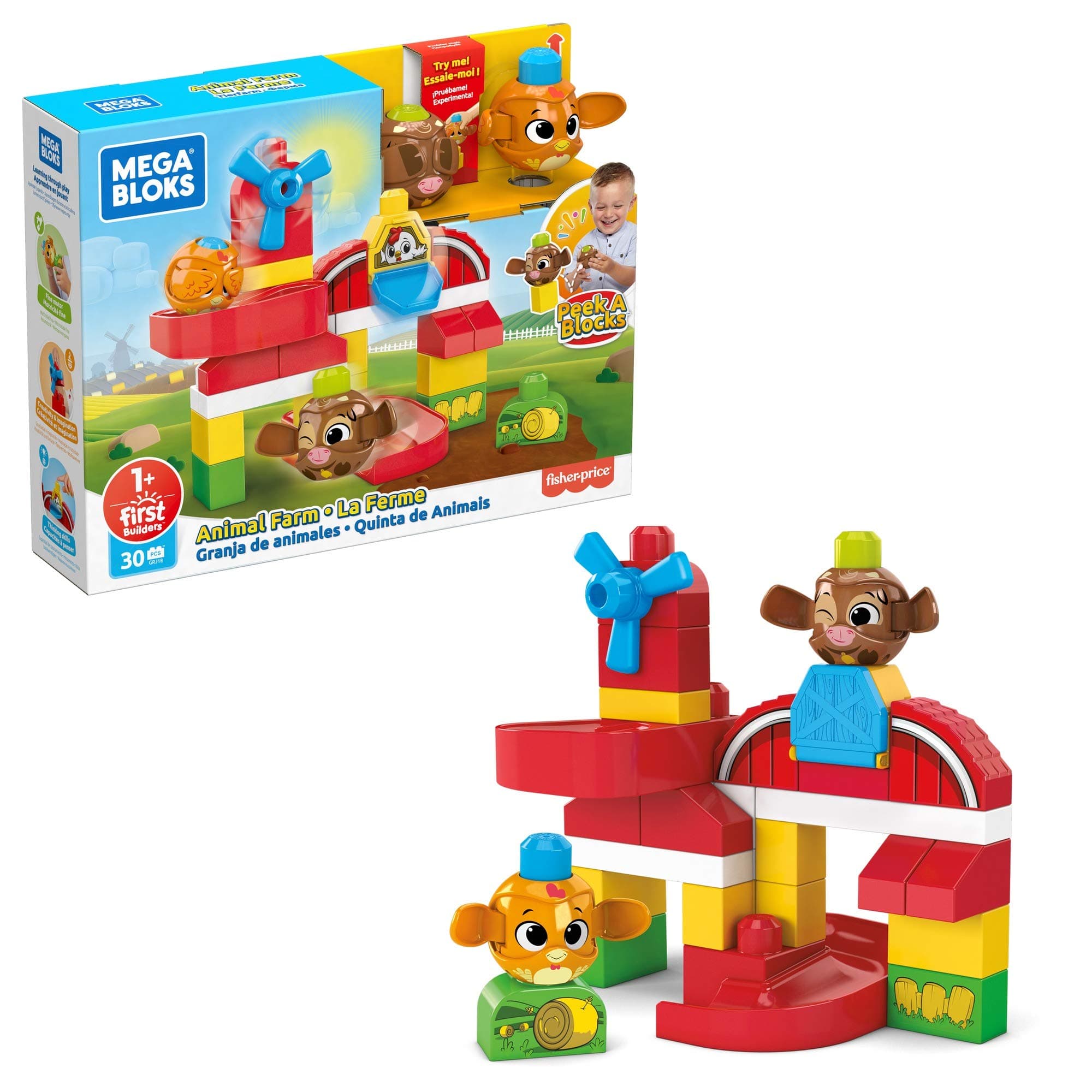 Mega Bloks Peek A Blocks Animal Farm