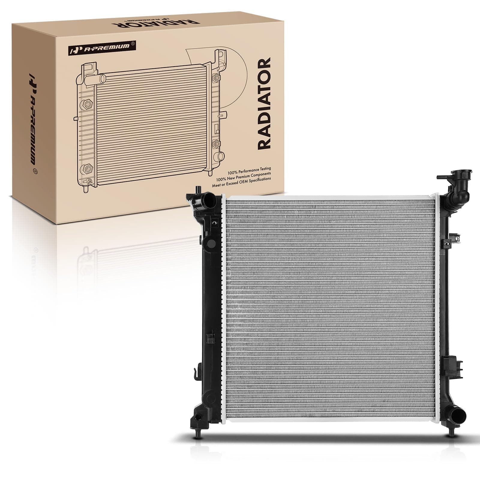 A-Premium Engine Coolant Radiator Assembly Compatible with Hyundai Sonata 2015 2016 2017 2018 2019 L4 1.6L, Replace# 25310C2200