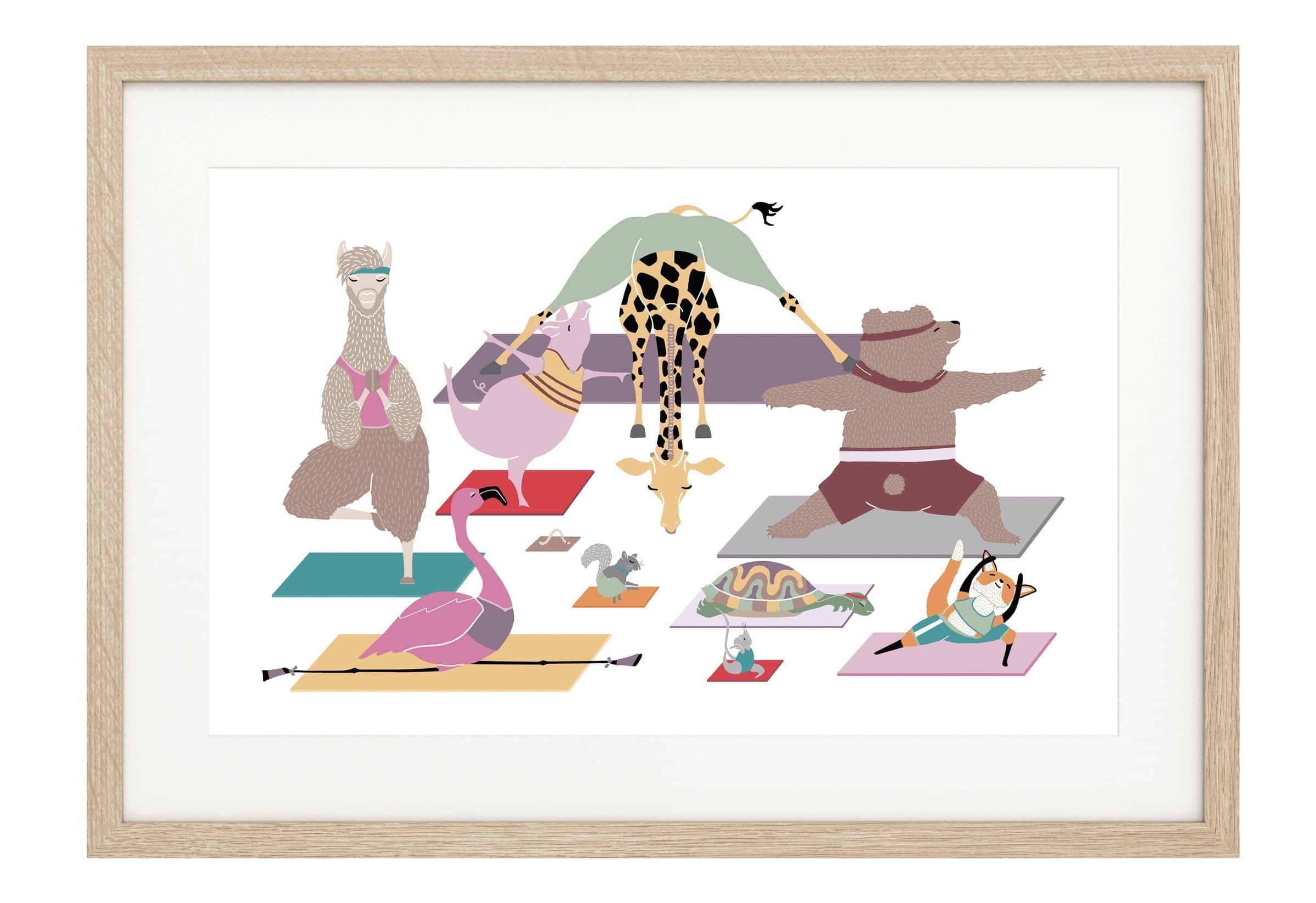 Yoga Animals Art Print