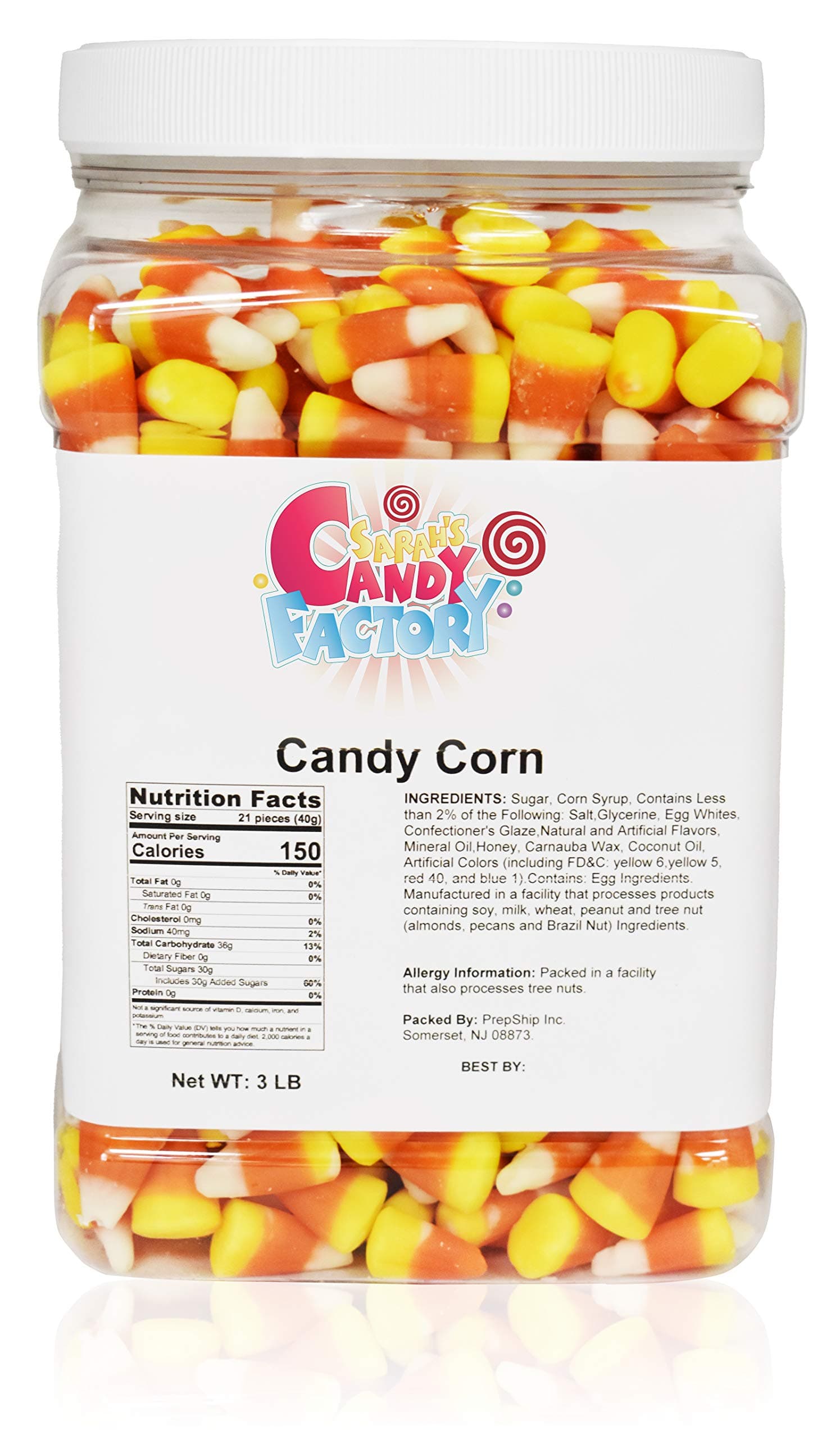 - Sarahs Candy Factory Candy Corn in Jar, 3 Lbs