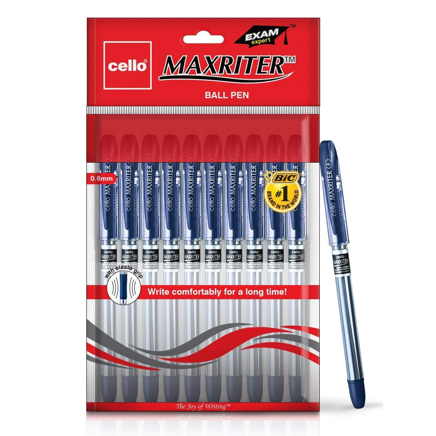Cello Maxriter Ball Pen Set - Pack of 10 (Blue)