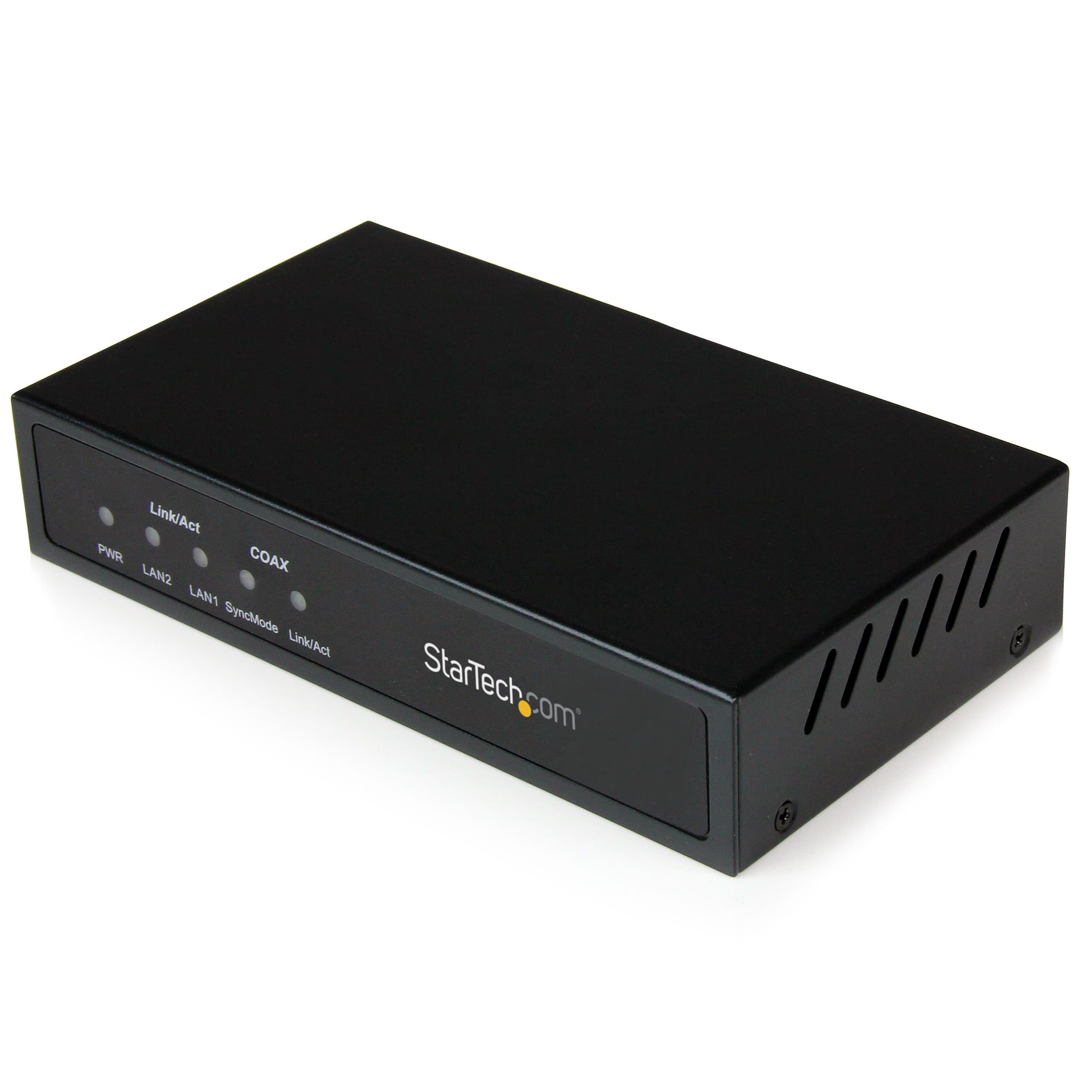 StarTech.com Gigabit Ethernet over Coaxial LAN Extender Receiver 2.4 km (1.5 mi) - IP to Coax Converter - Ethernet over RG6 Coax Receiver (EOC1110R)