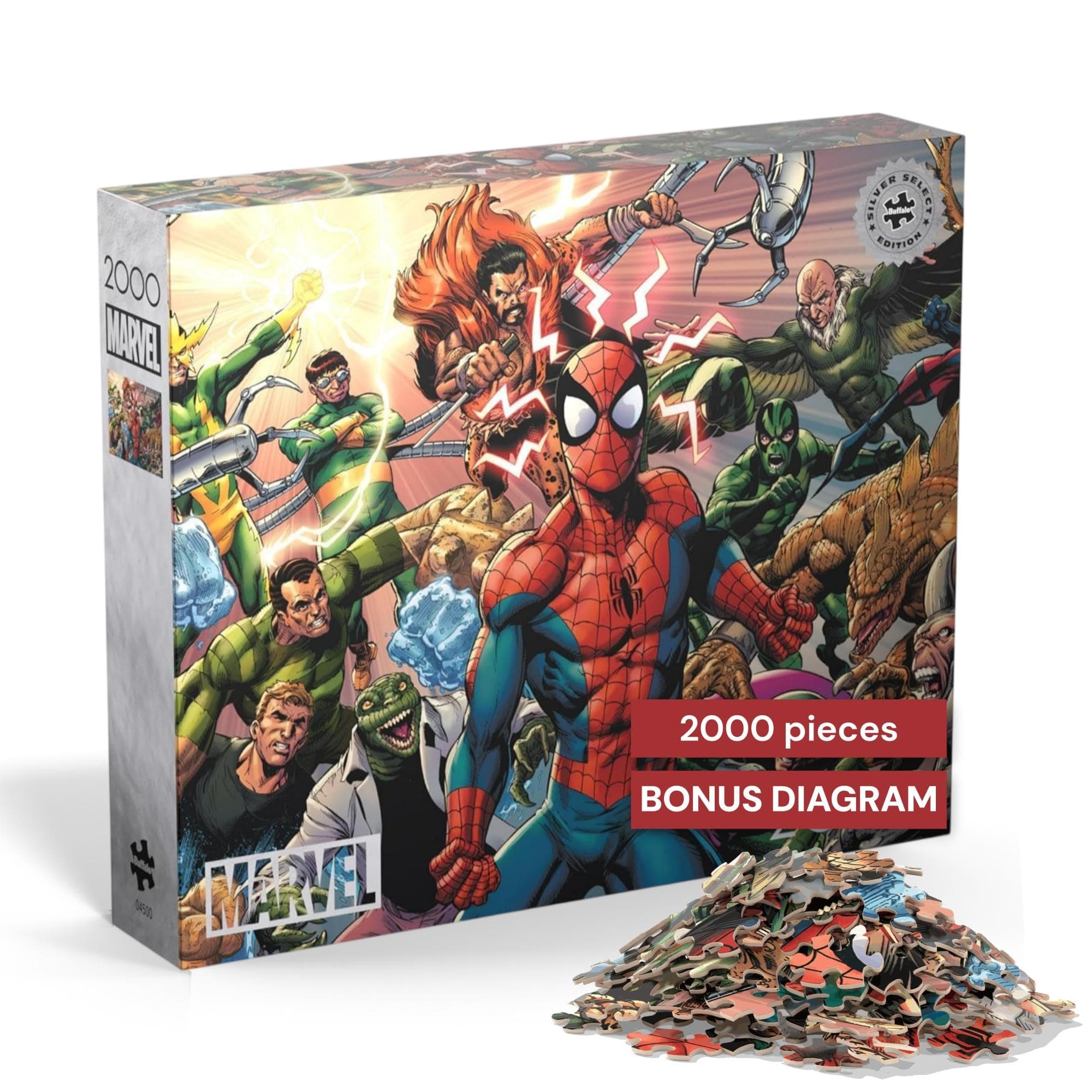Marvel Sinister War 2000 Piece Puzzle – Buffalo Games Silver Select Jigsaw Puzzle for Adults with Foil Accents & Poste