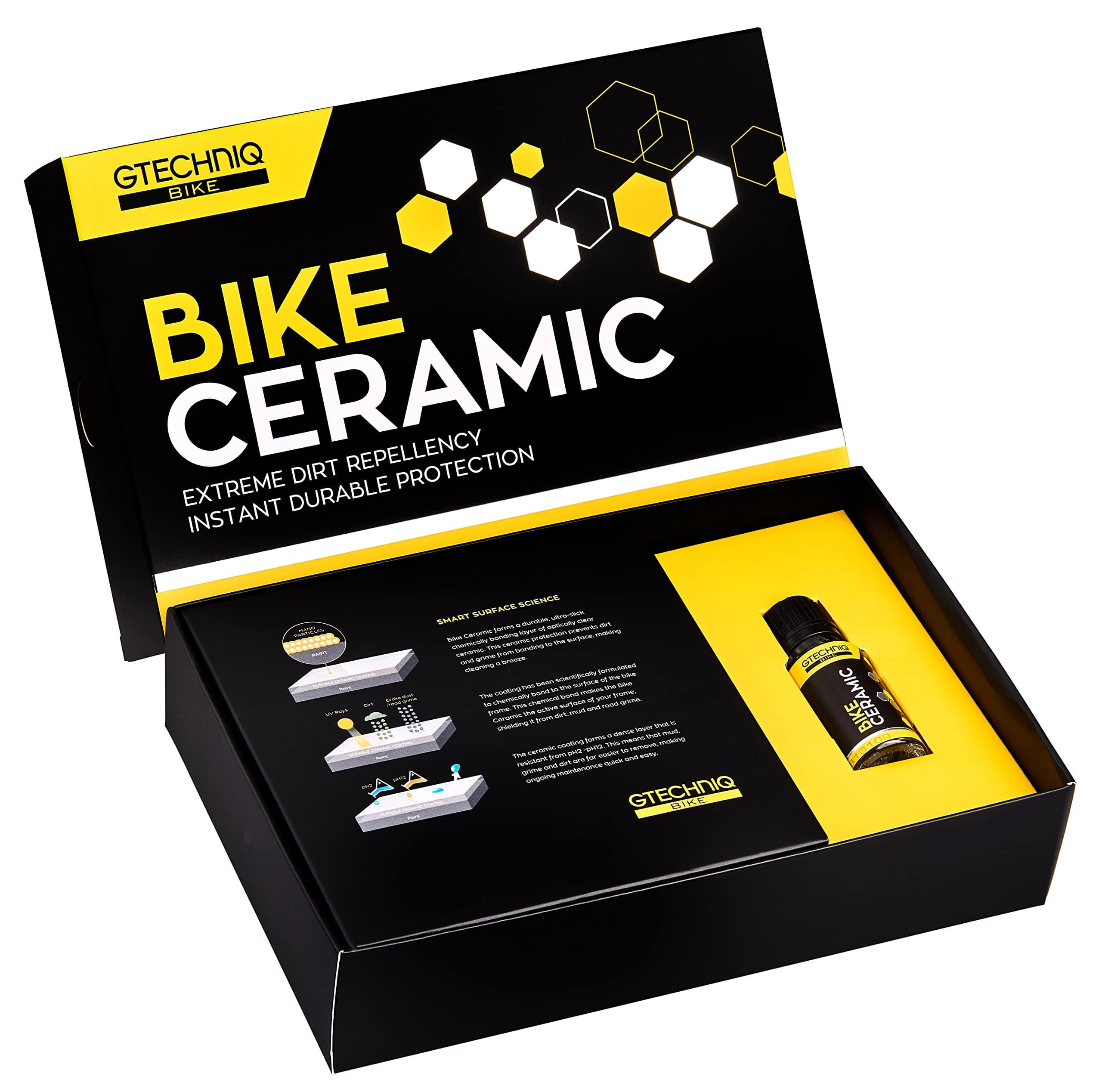 Bike Ceramic Kit, 4-Piece | Includes Frame Prep Spray, Ceramic Protector, Applicator and Microfiber Cloth, Extreme Dirt Repellent, Chemically-Bonding Coating, Up to 2 Years Protection