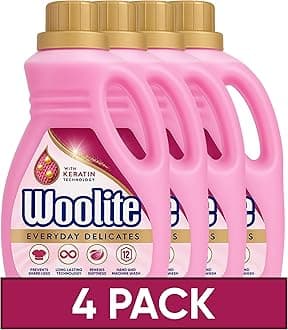 Woolite Laundry Detergent Liquid, 750ml, Pack of 4, For Delicates, Hand & Machine Wash, 48 Washes