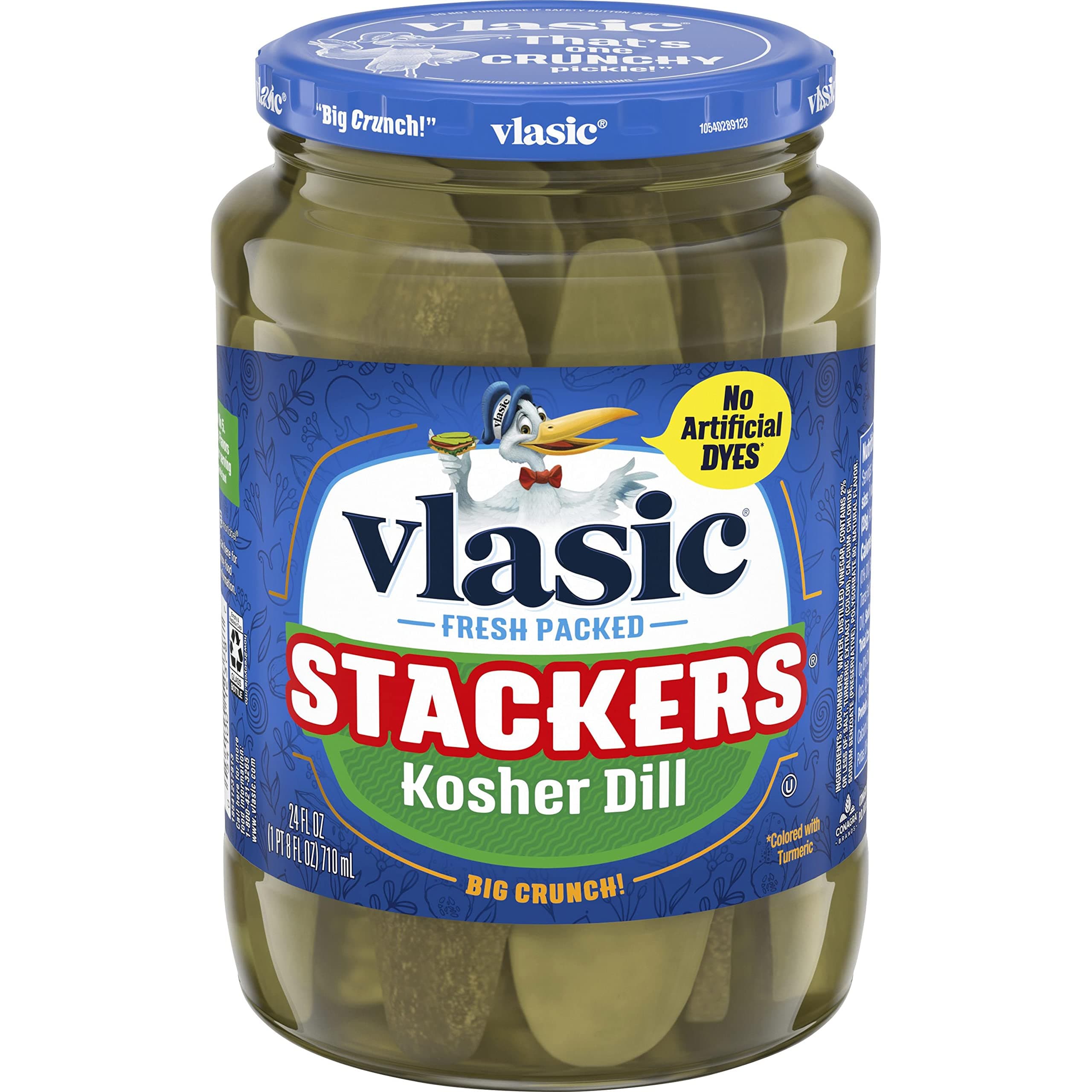 Vlasic Stackers コーシャディルピクルス ケトフレンドリー 24液量オンス