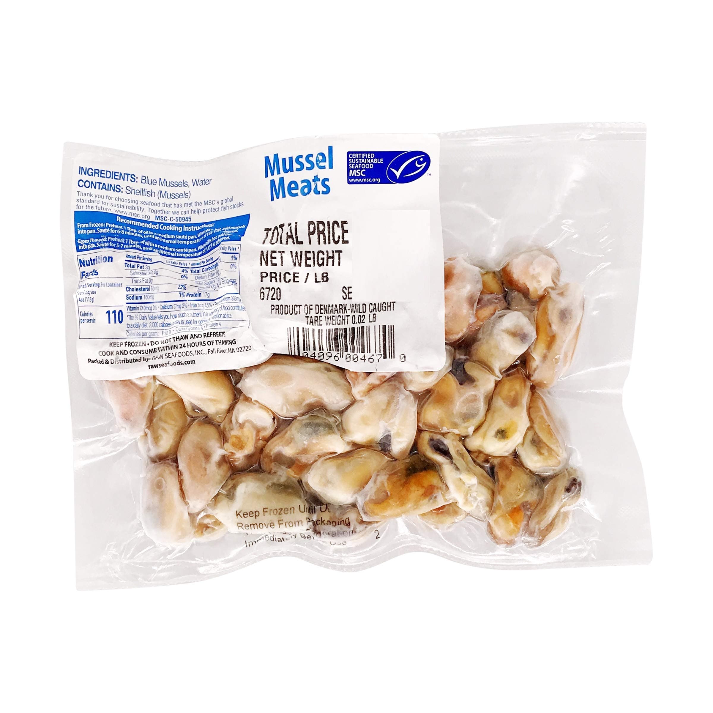 Vacuum Pack Mussel Meat Cooked Frozen