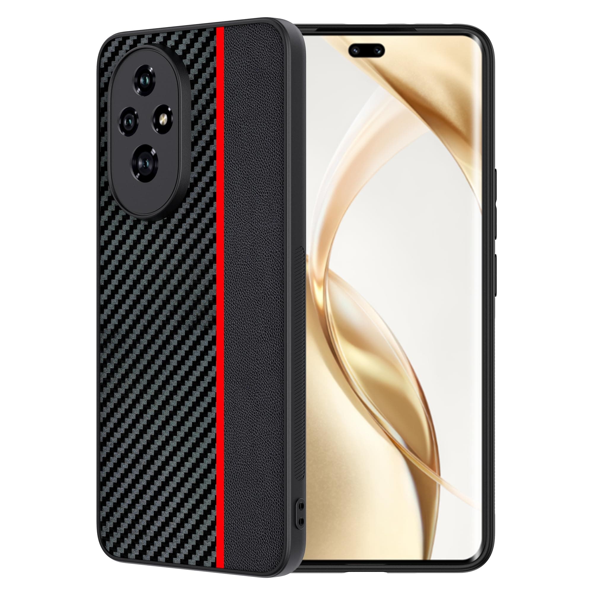 FDHYFGDY Mobile Phone Case for Honor 200 Pro Case, Scratch-Resistant, Shockproof, Camera Protection, Camera Protection, Carbon Fibre Case for Honor 200 Pro Protective Case