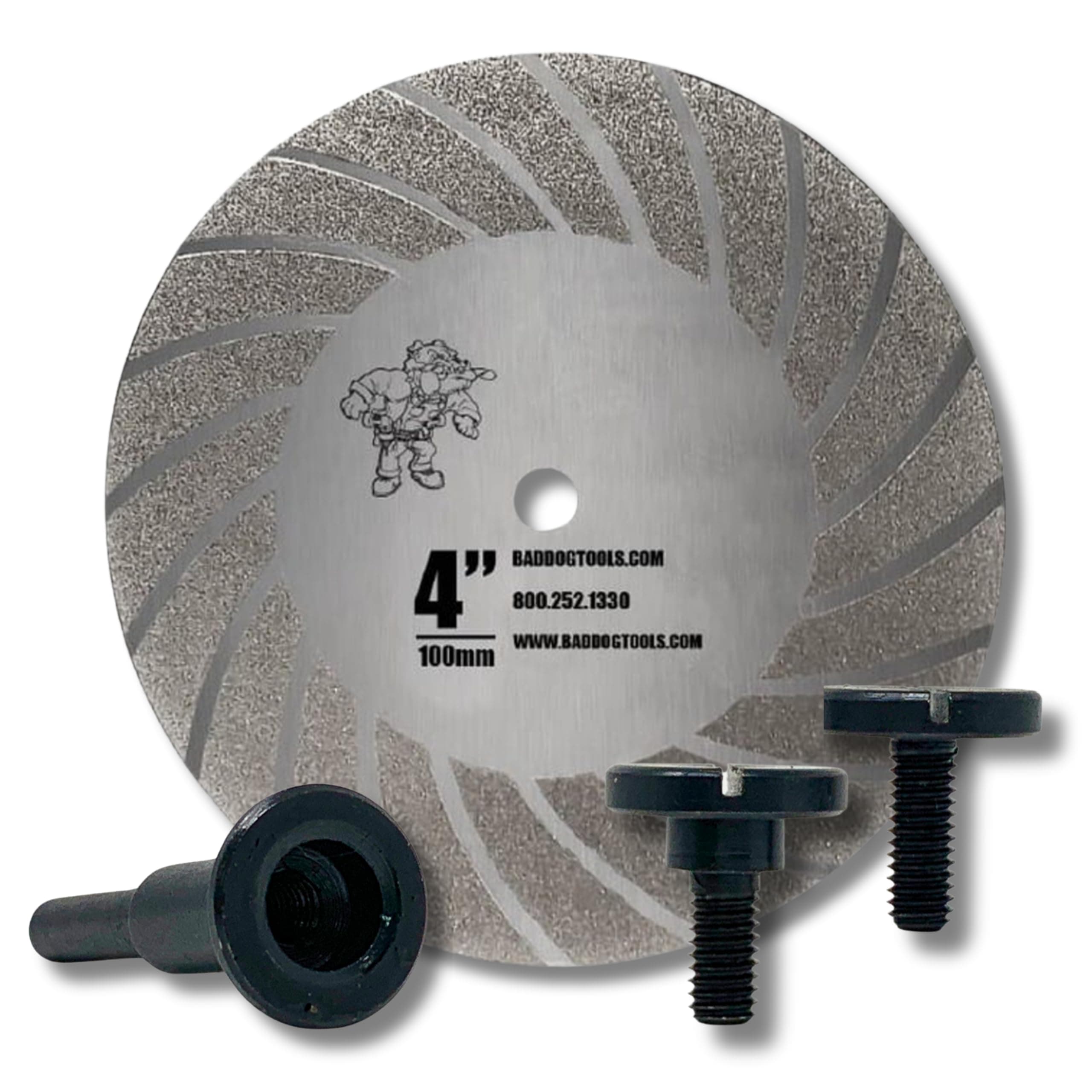 Bad DogDiamond Drill Sharpener: 4” Diamond-Coated Wheel Drill Attachment with Arbor. Use to Sharpen Bad Dog Drill Bits & More.