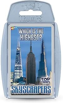 Top Trumps Card Game Skyscrapers - Family Games for Kids and Adults - Learning Games - Kids Card Games for 2 Players and More - Kid War Games - Card Wars - for 6 Plus Kids