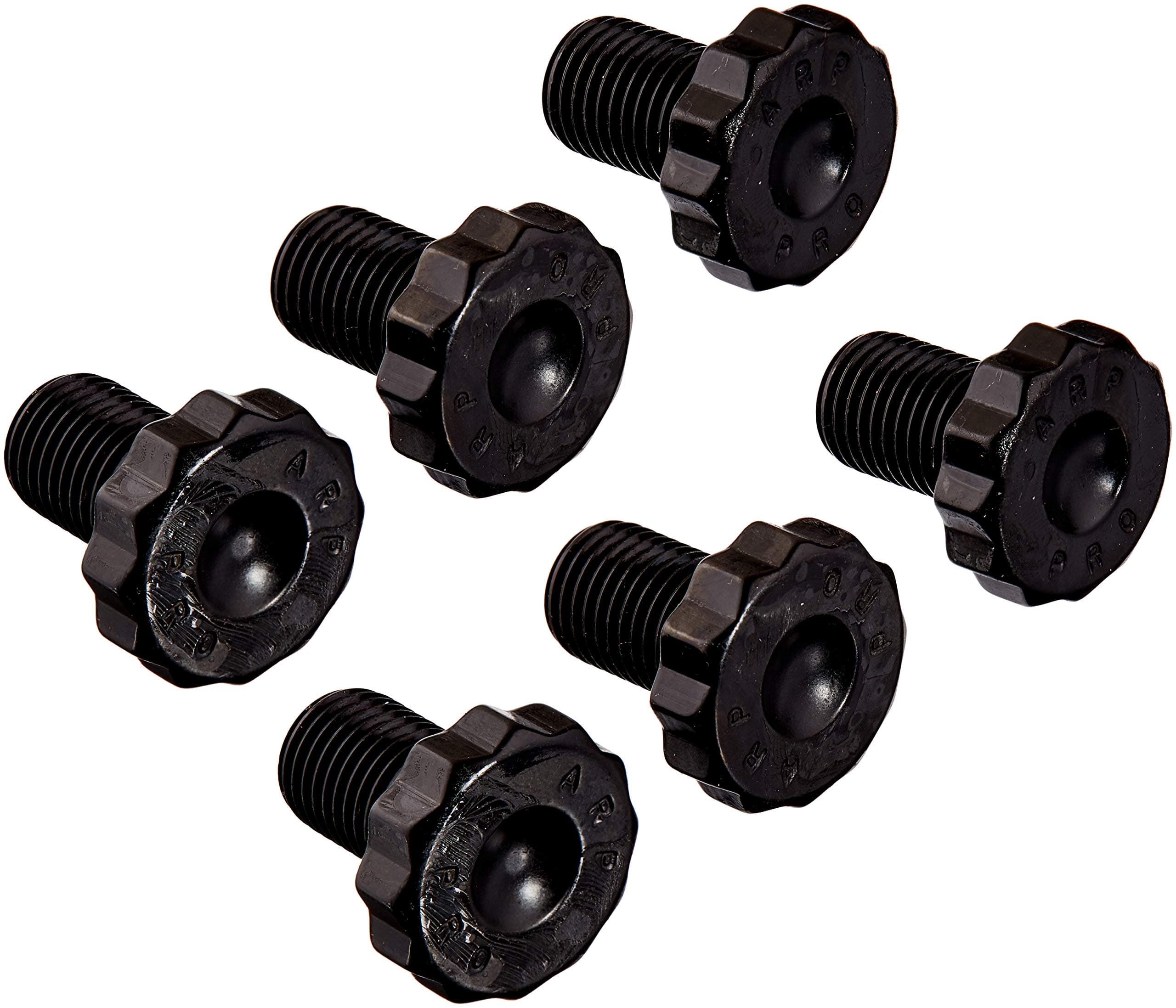 Flexplate Bolt Kit, Pro Series, 7/16-20 in Thread, 0.680 in Long, 12 Point Head, Chromoly, Black Oxide, compatible with GM/Ford V6 / V8, Set of 6
