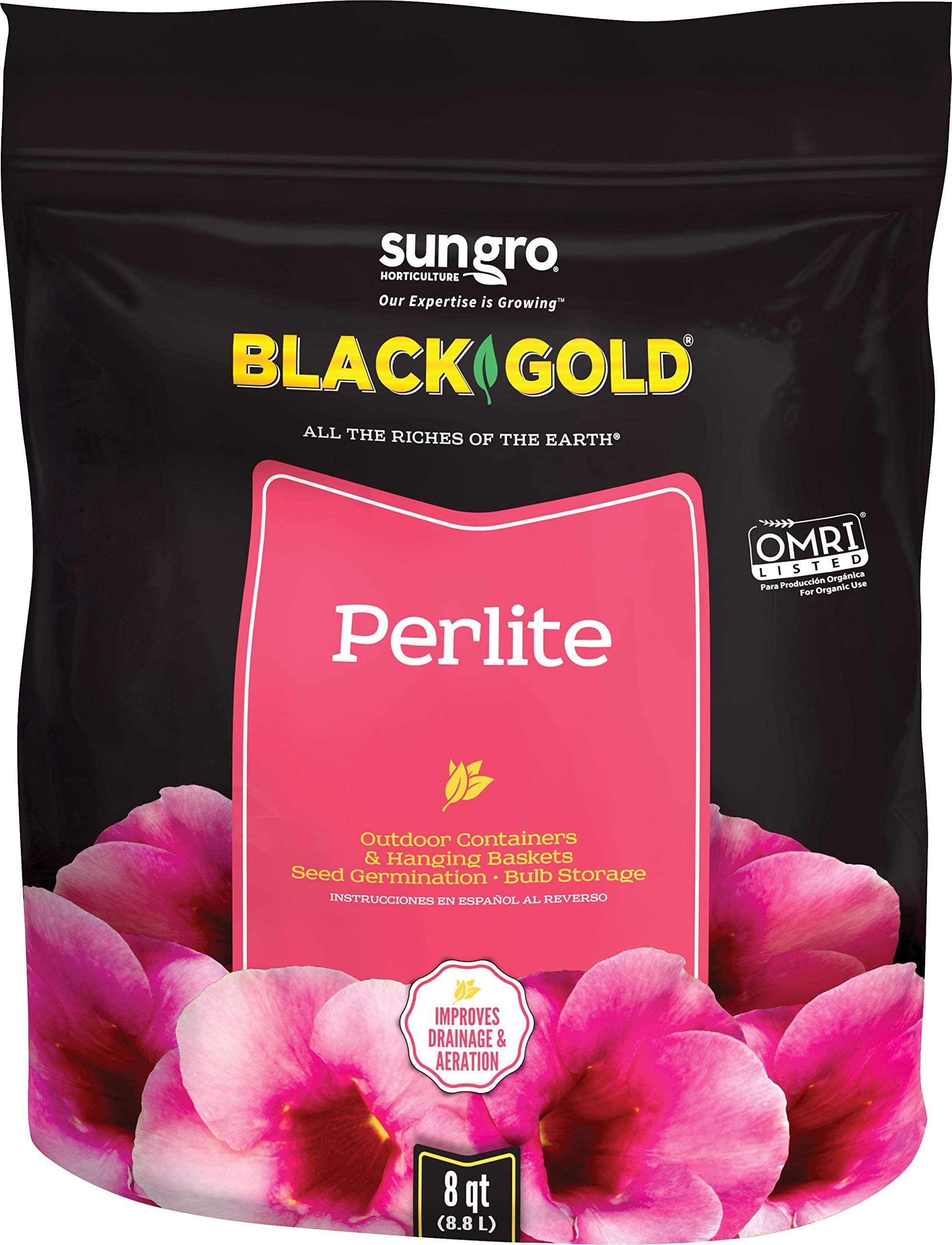 SUNGRO Horticulture 1490102.Q08P Perlite, 8-Quart