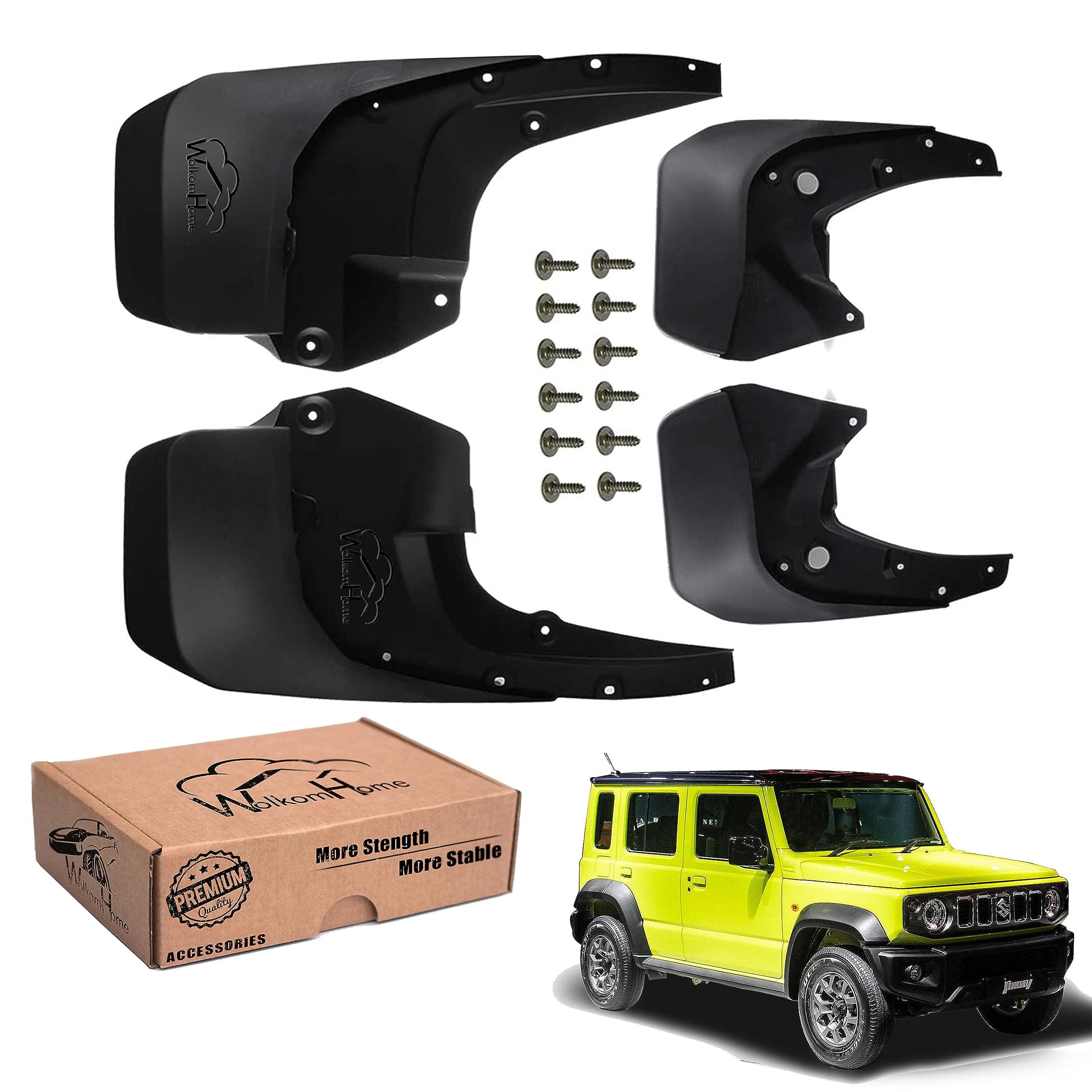 WolkomHome Car O.E Type Mud Flaps Mud Guard for Maruti Jimny