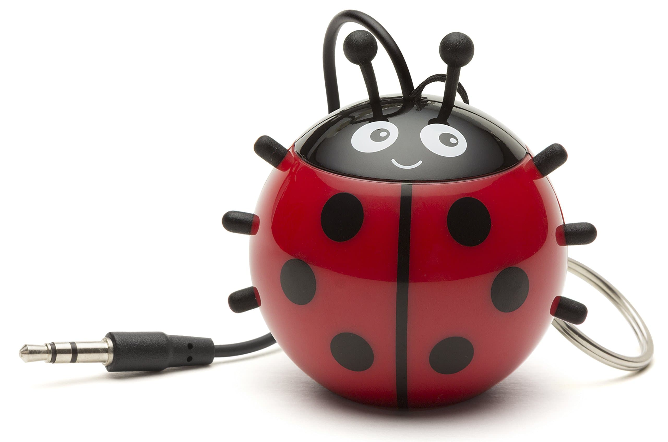KitSound Mini Buddy Universal Speaker with 3.5mm Jack Compatible with Smartphones, Tablets and MP3 Devices - Ladybug