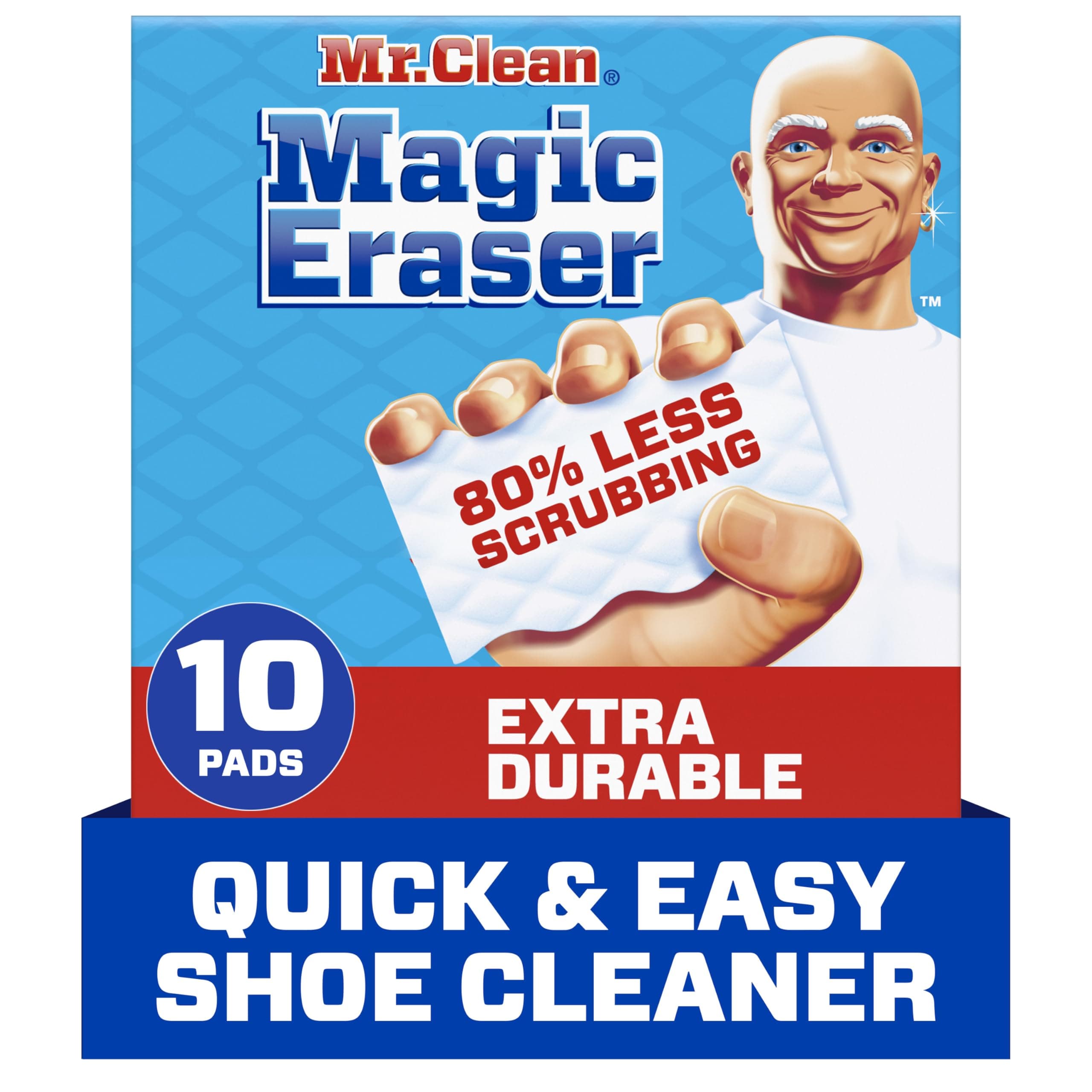 Mr. Clean Magic Eraser Extra Durable, Cleaning Pads with Durafoam, 10 Count